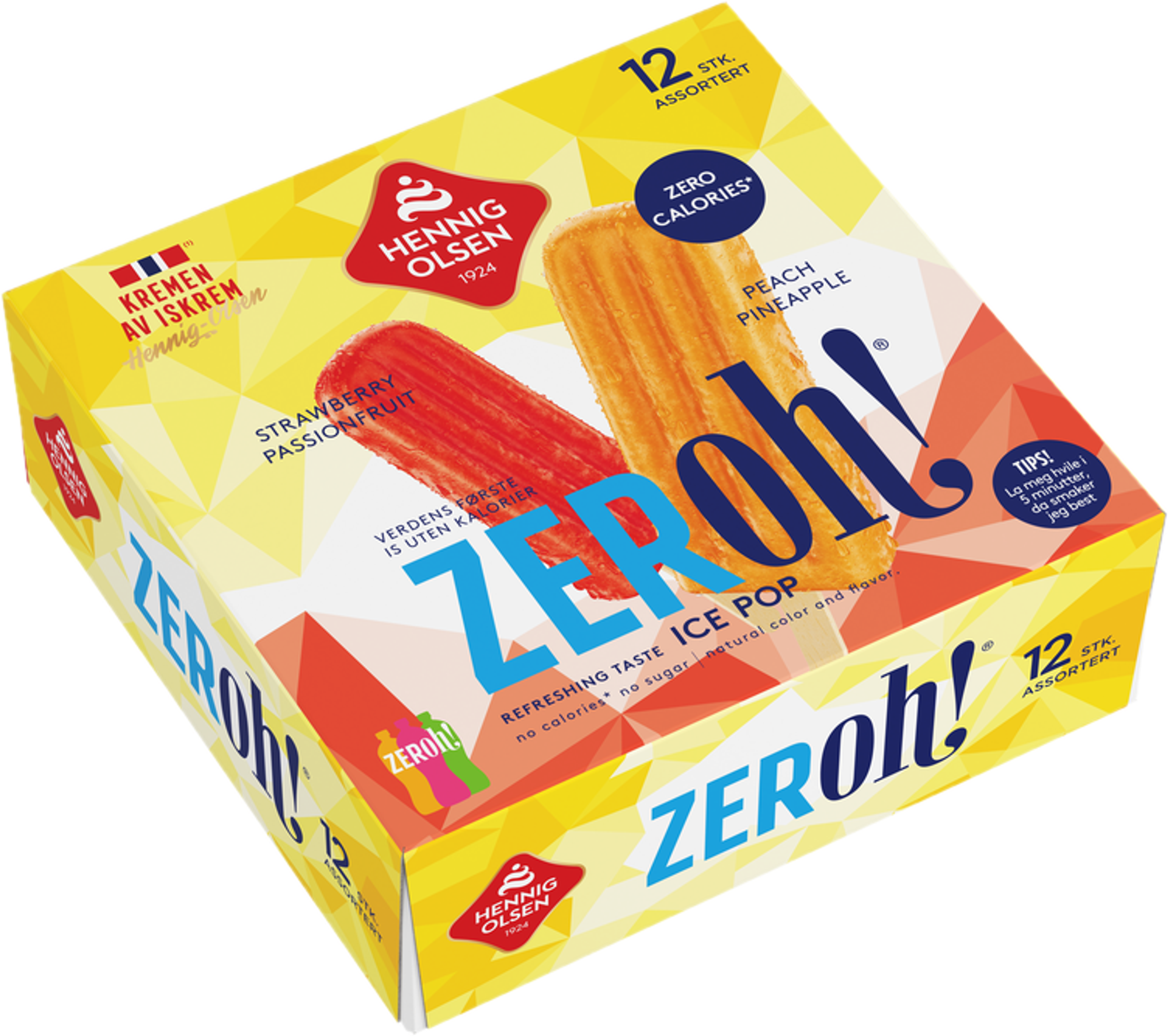 Zeroh! Strawberry Passionfruit & Peach Pineapple 12stk - 1L