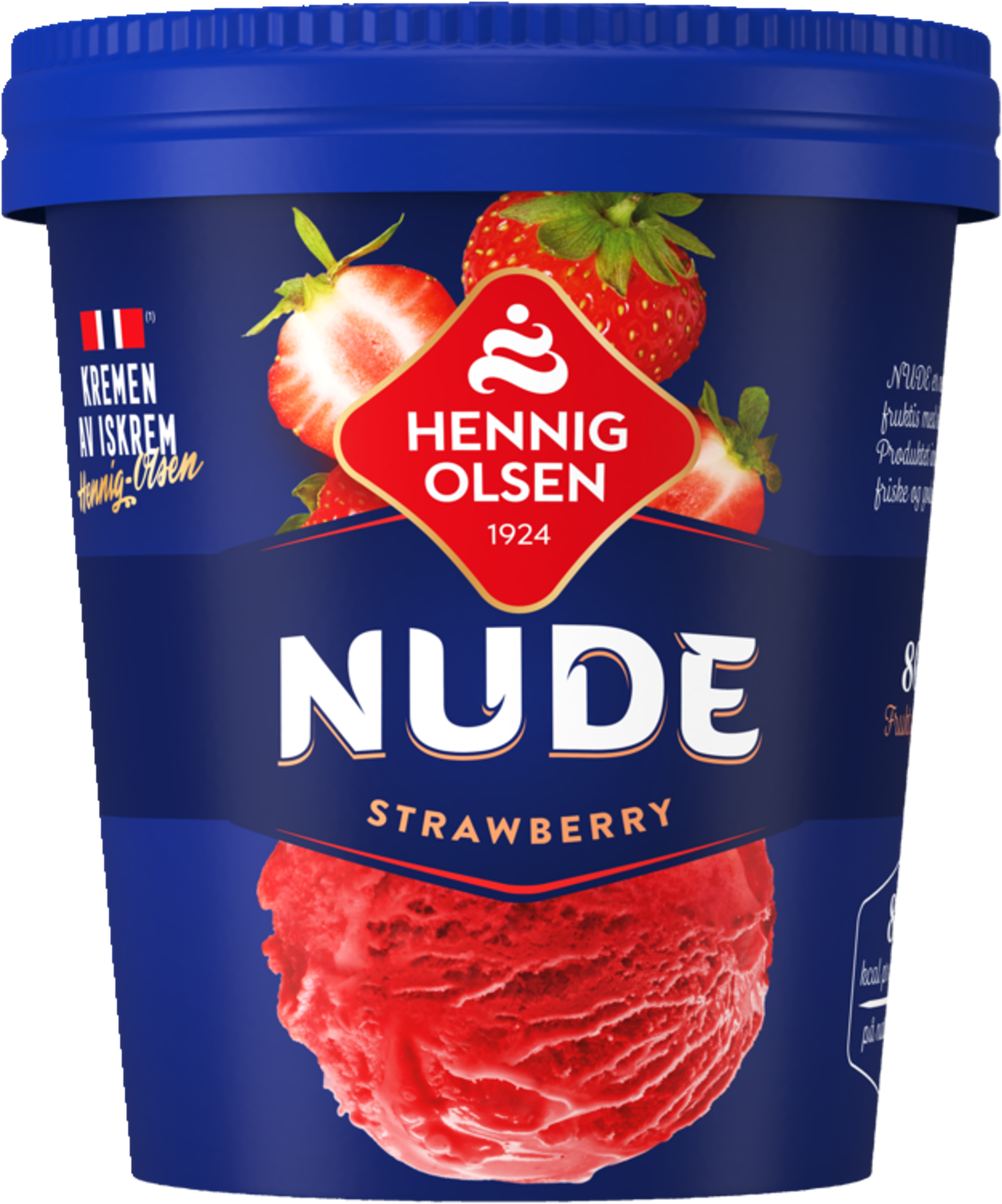 Nude Strawberry Sorbet 500ml 80% Frukt - 1N