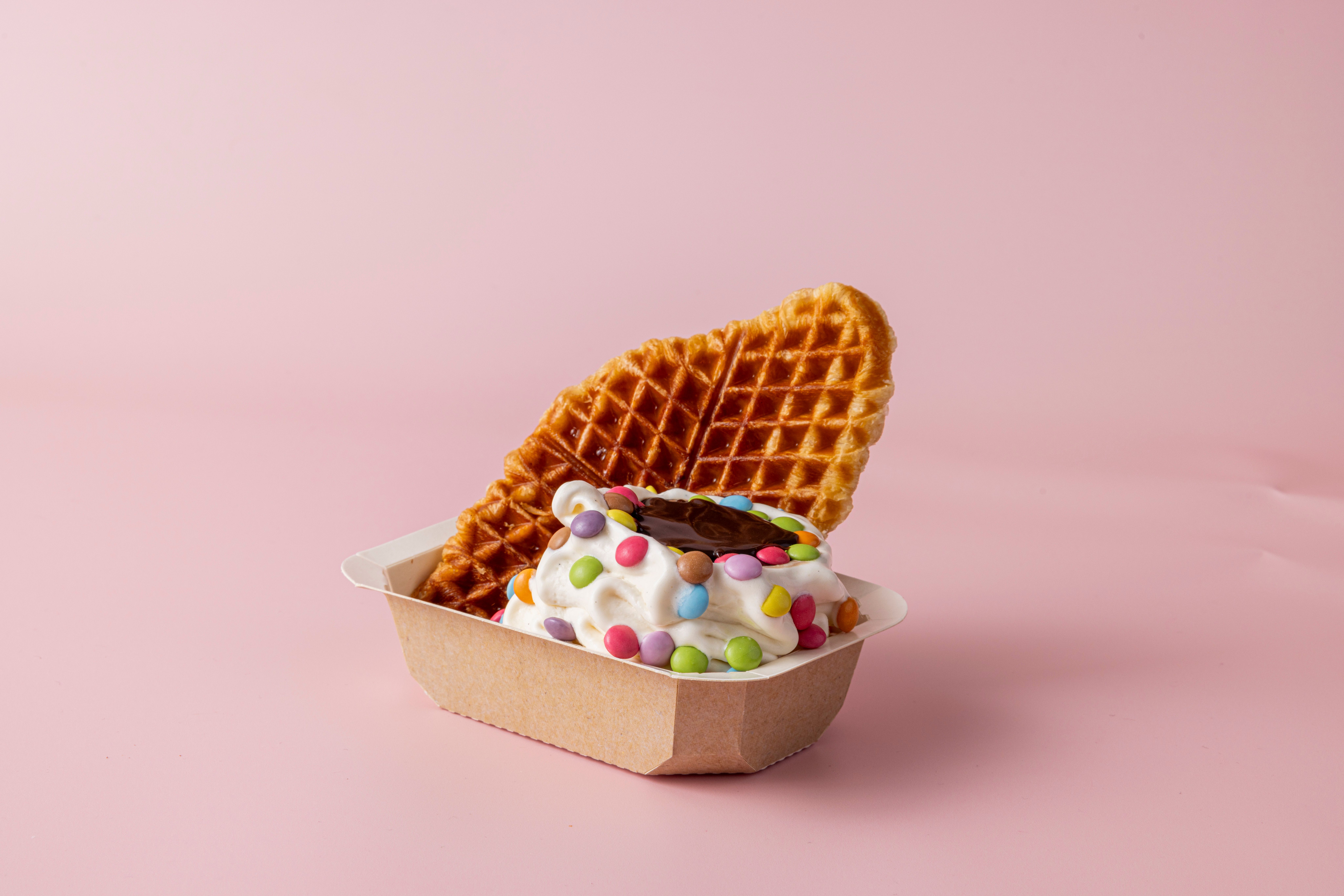 Croffle med Softisvulkan