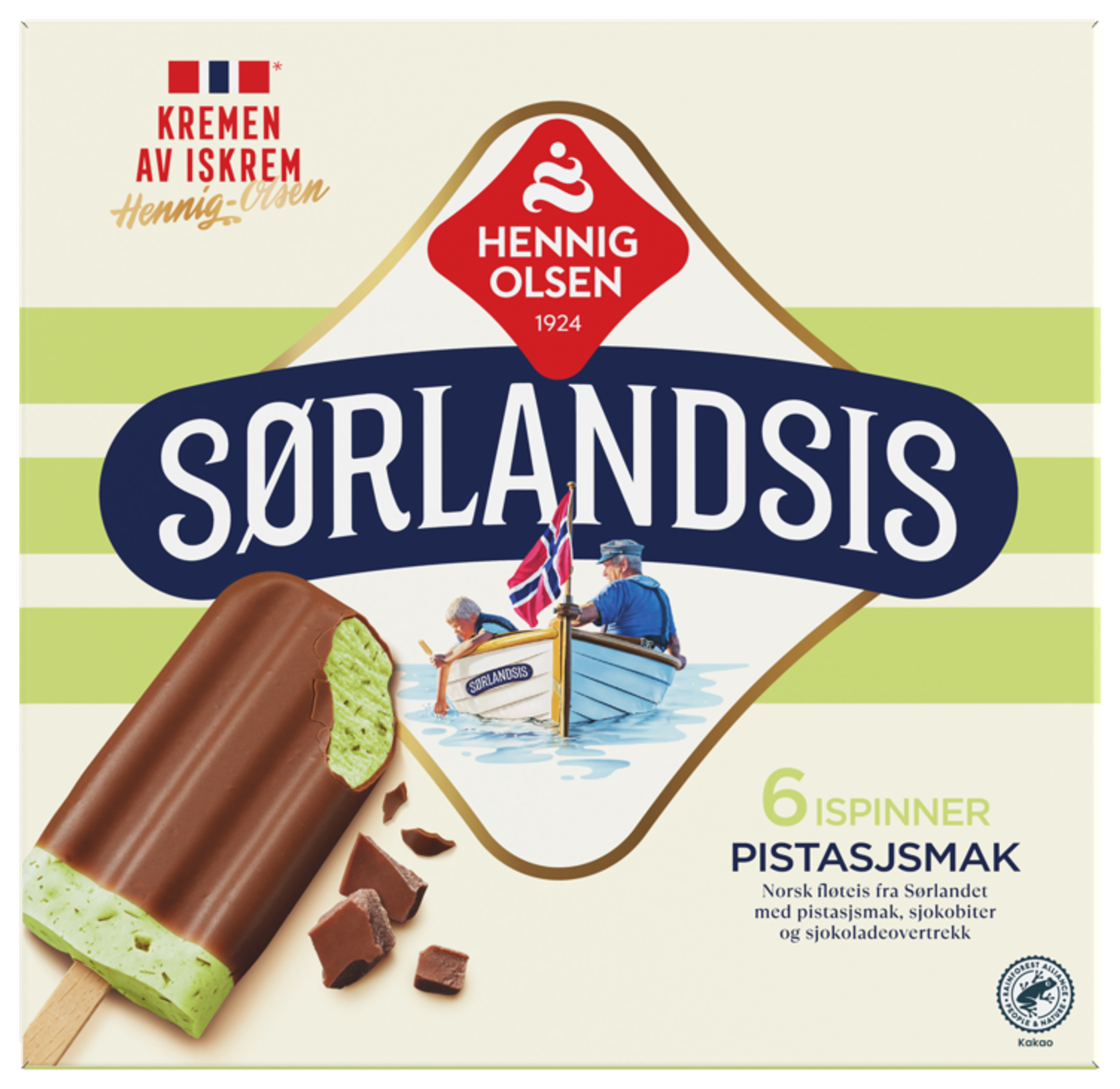 Sørlandsis Pistasjsmak 6 stk - 1N