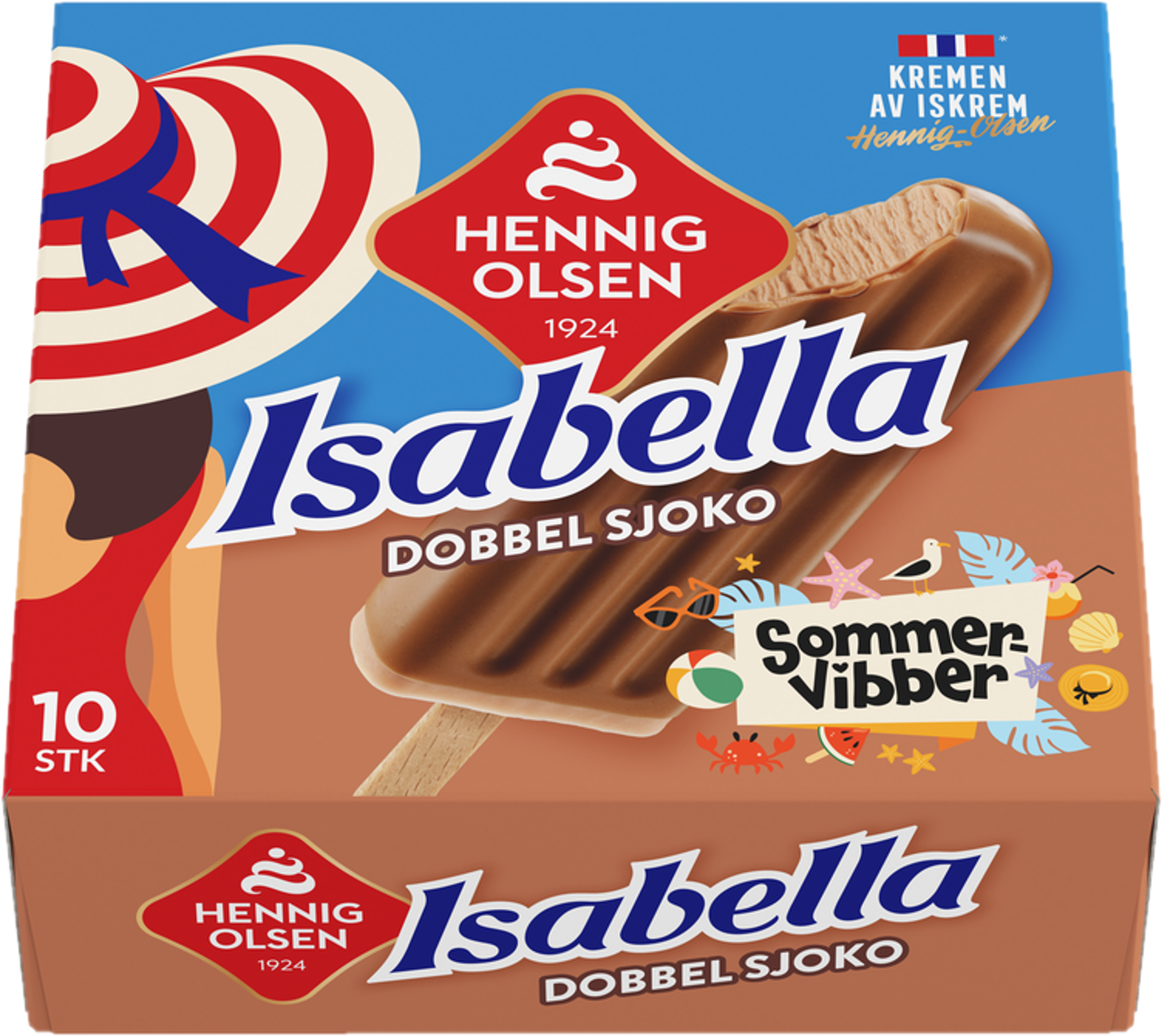 Isabella Dobbel Sjoko 10stk Sommervibber - 1C