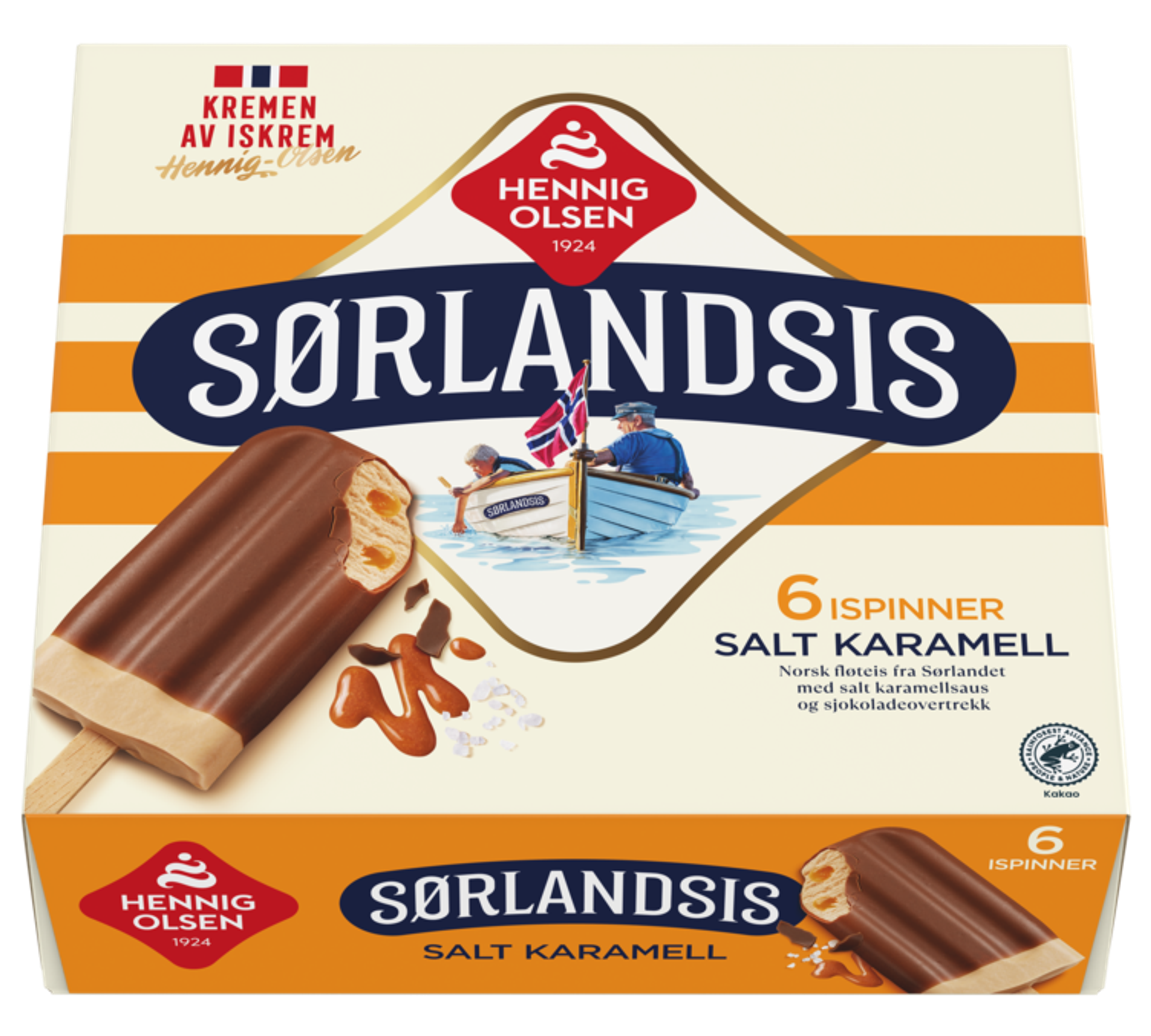 Sørlandsis Salt Karamell 6 Stk, Fløteis - 1C