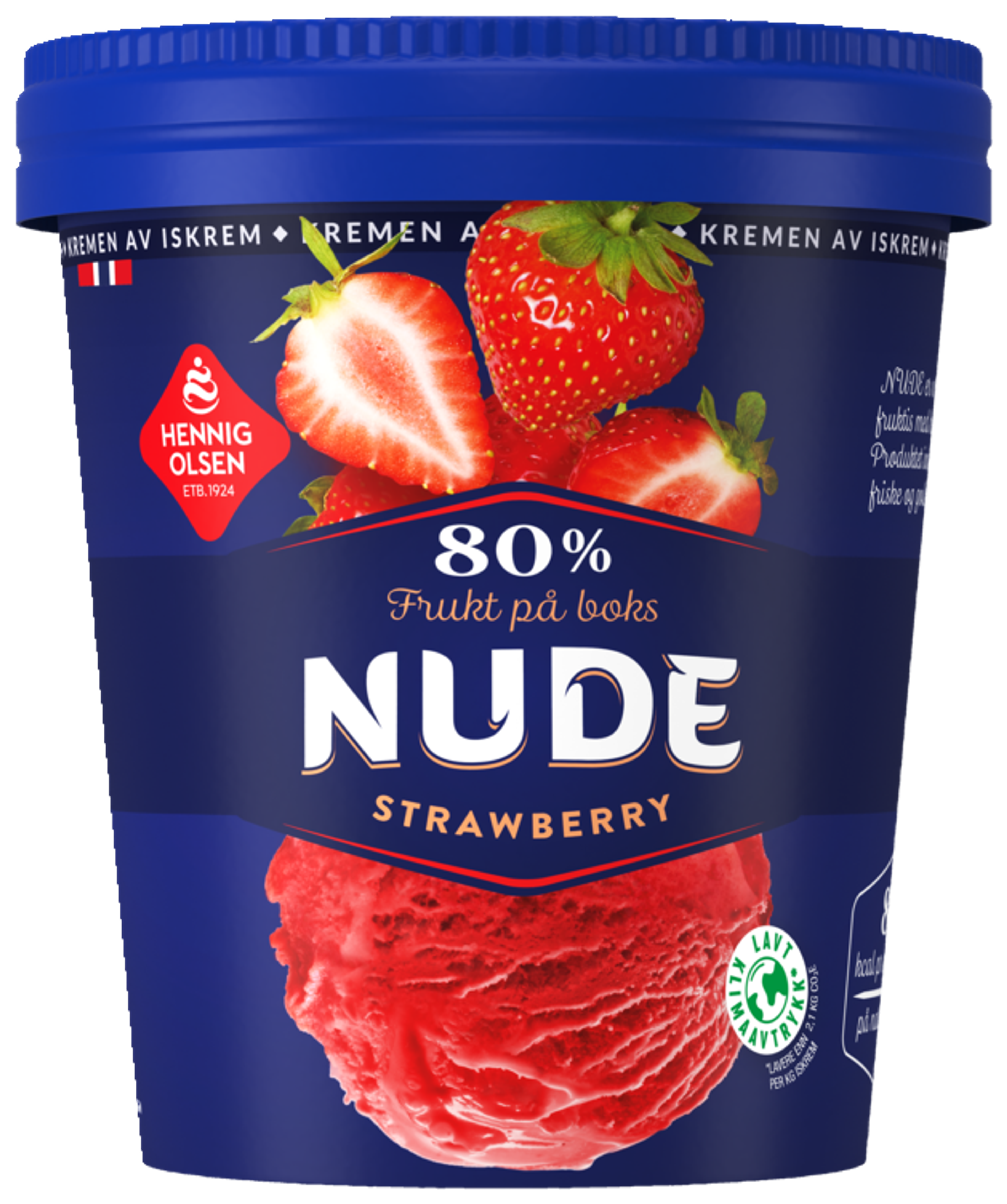 Nude Strawberry Sorbet 500ml 80% Frukt - 1N