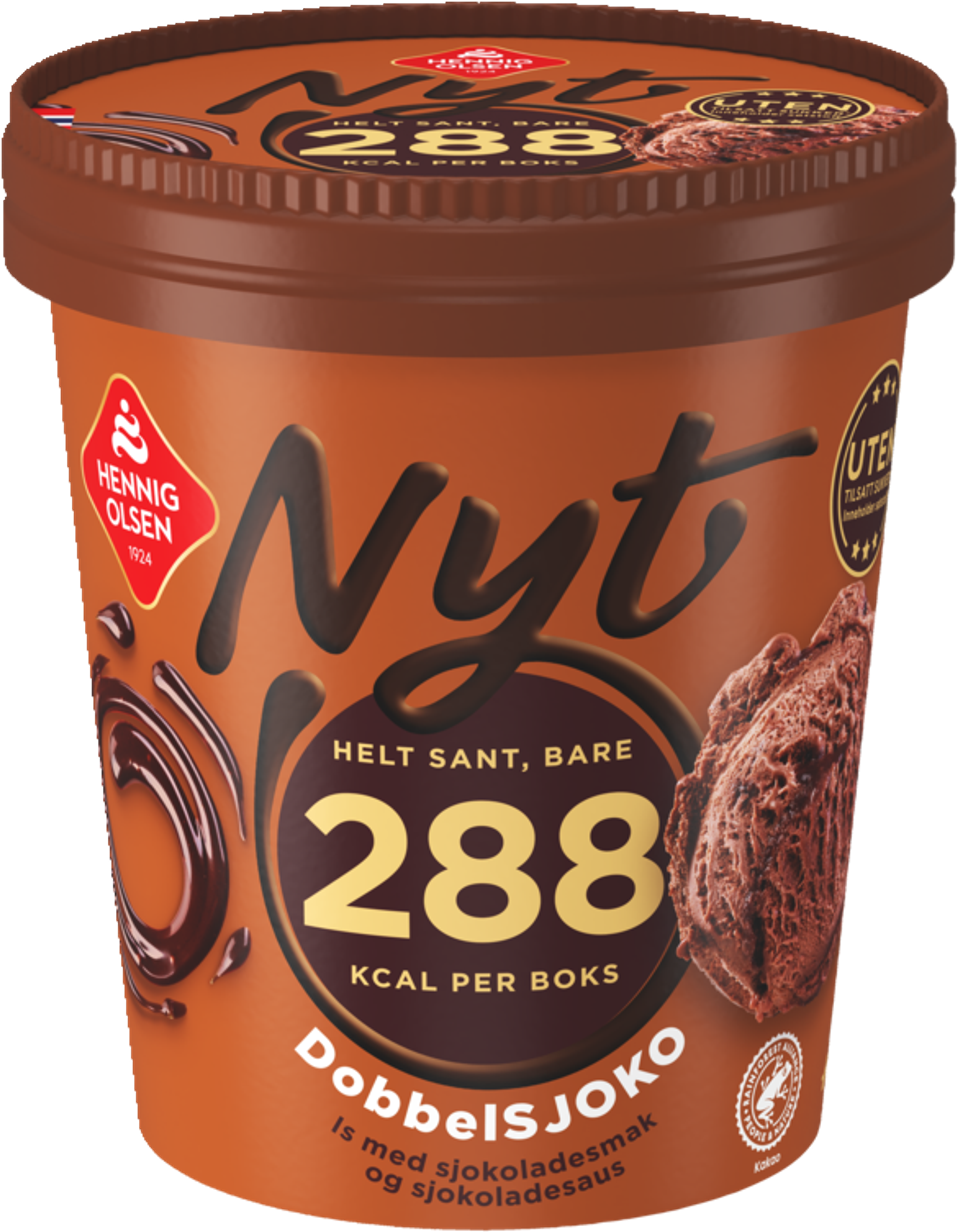 Nyt Dobbelsjoko 500ml uten Tilsatt Sukker - 1C