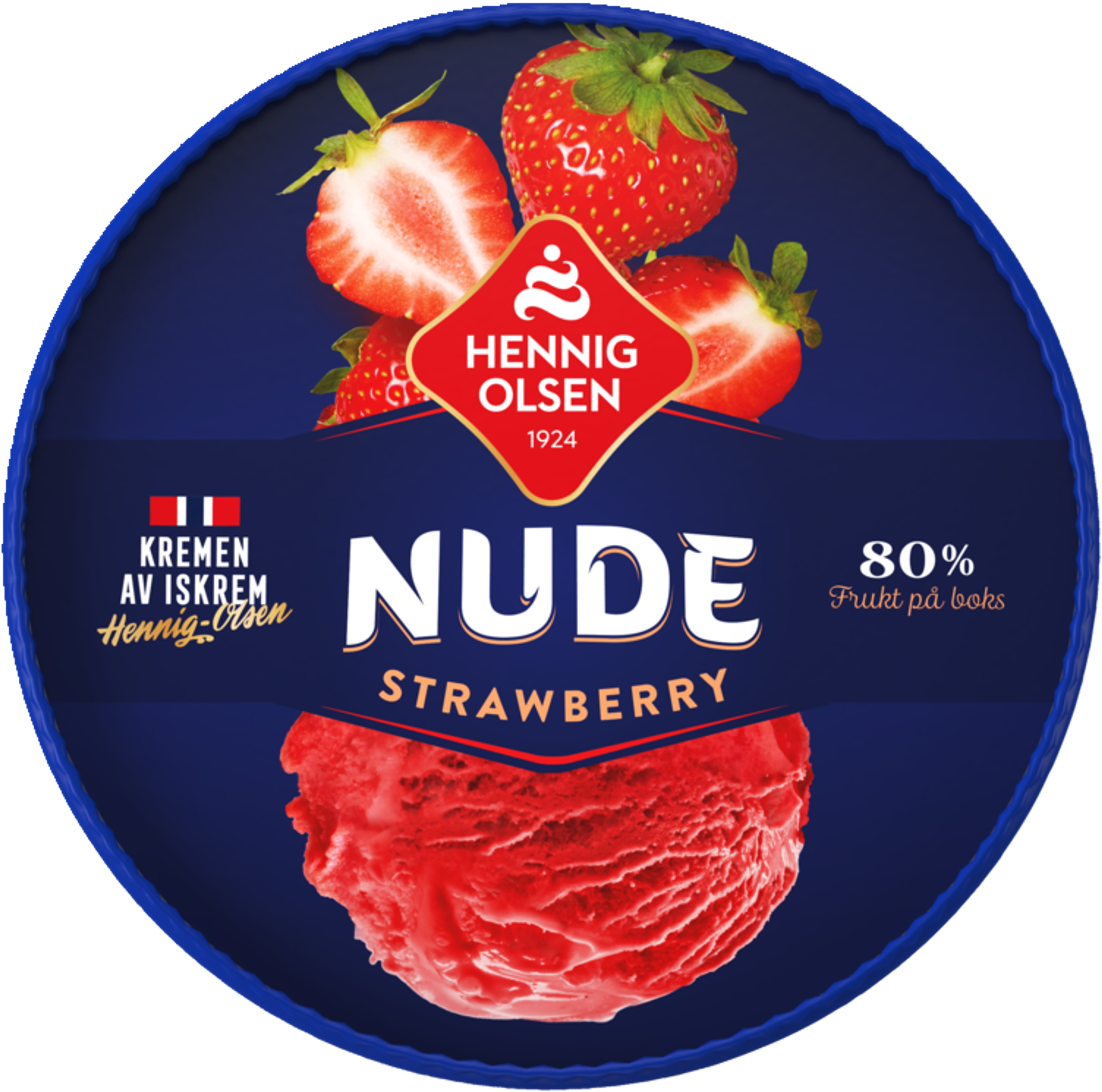 Nude Strawberry Sorbet 500ml 80% Frukt - 3N