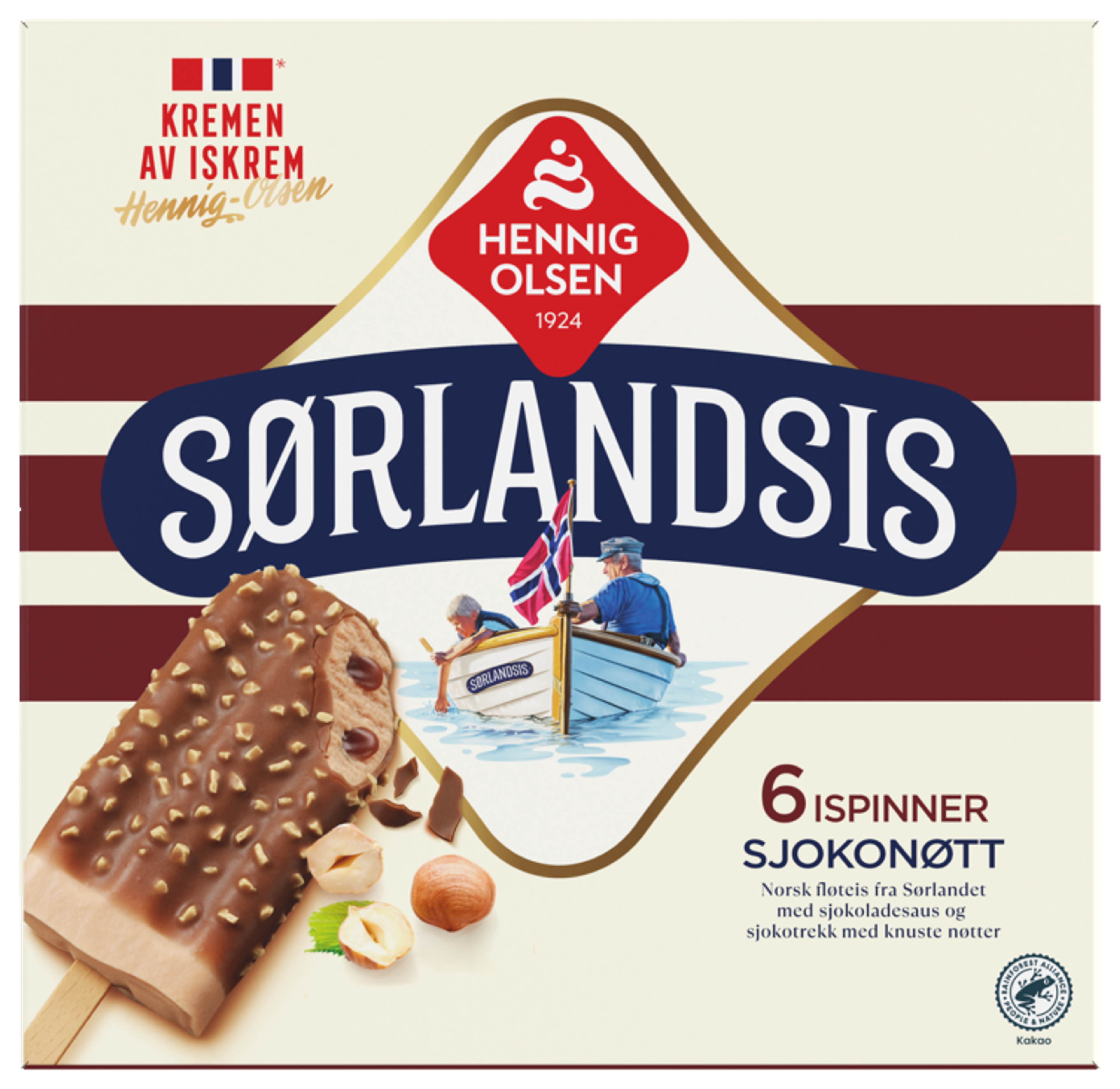 Sørlandsis Sjokonøtt 6stk - 1N