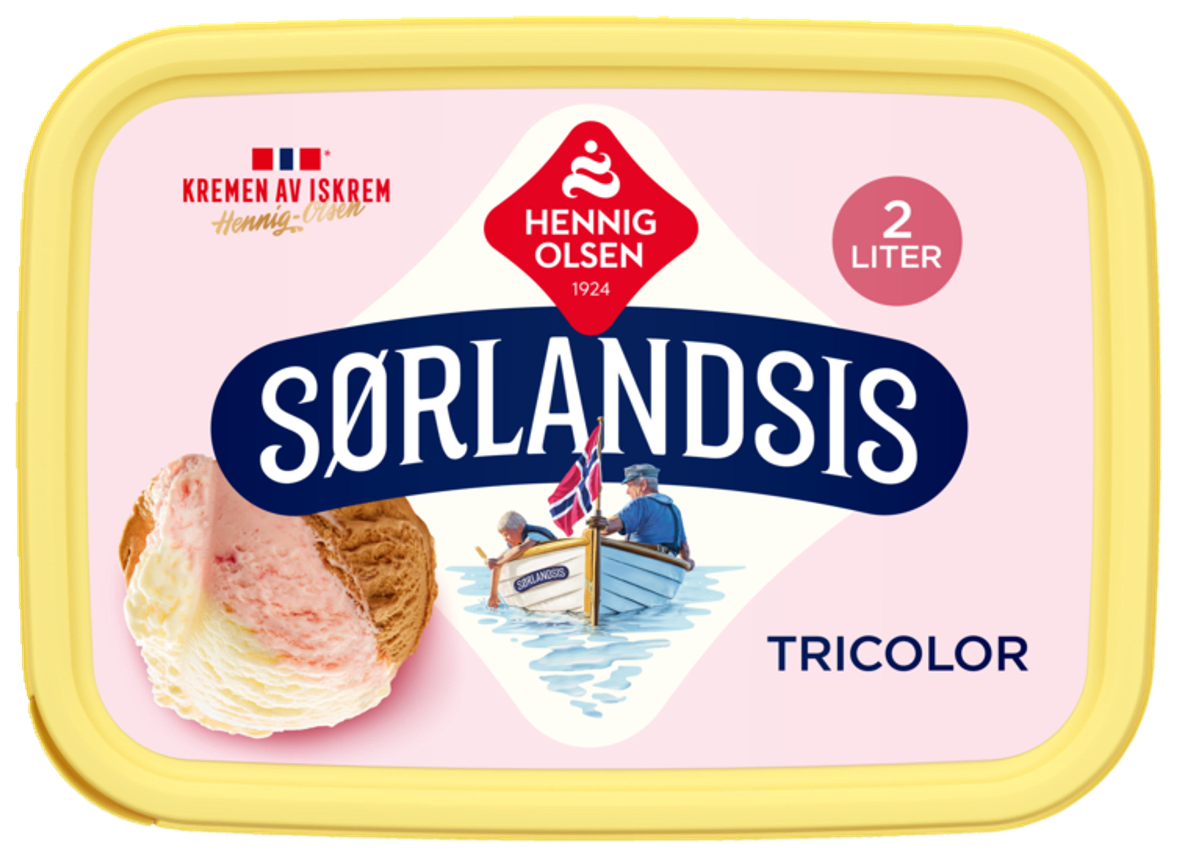 Sørlandsis Tricolor 2l Fløteis - 1N