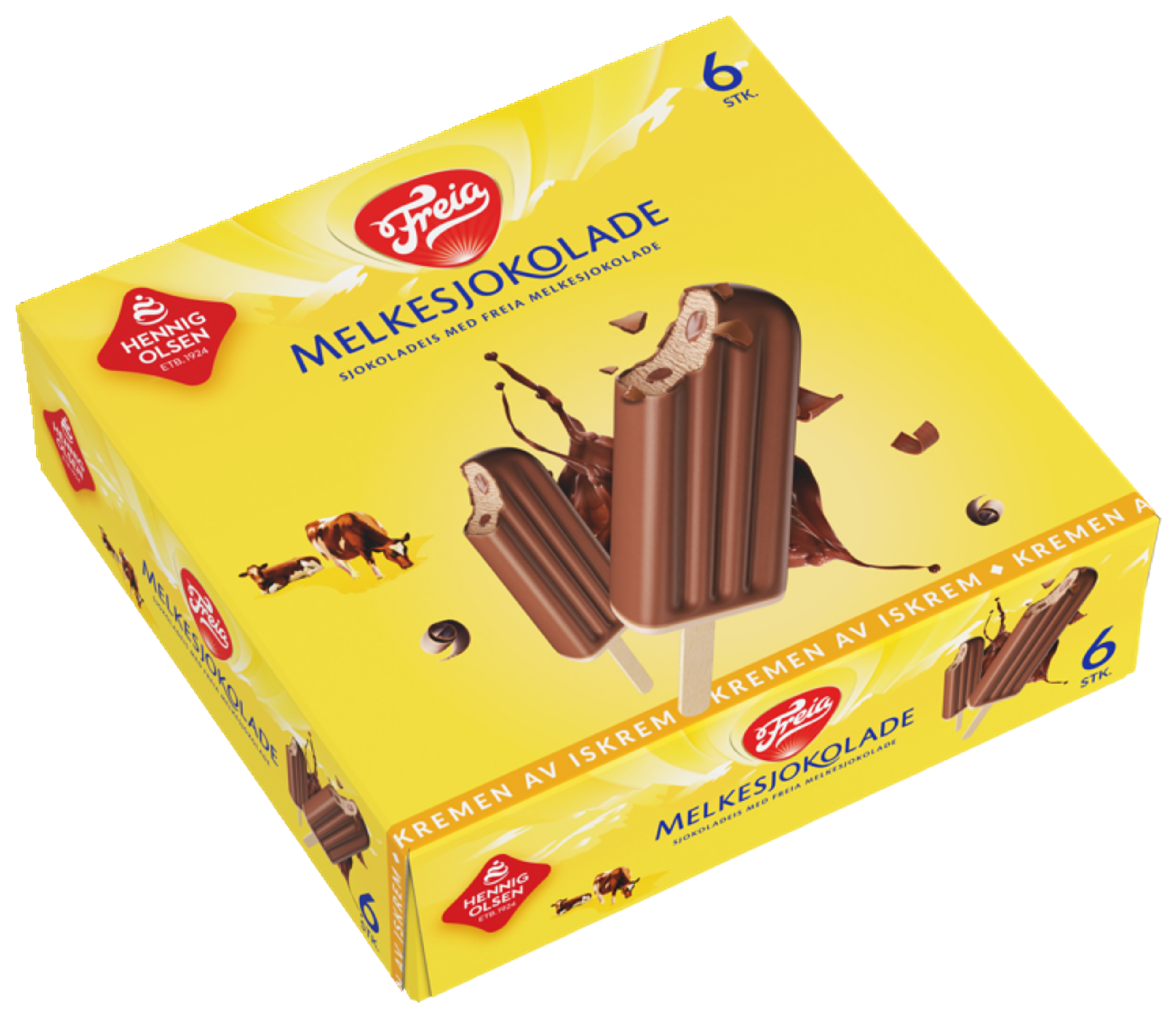 Freia Melkesjokolade Sjokoladeis 6pk - 1L