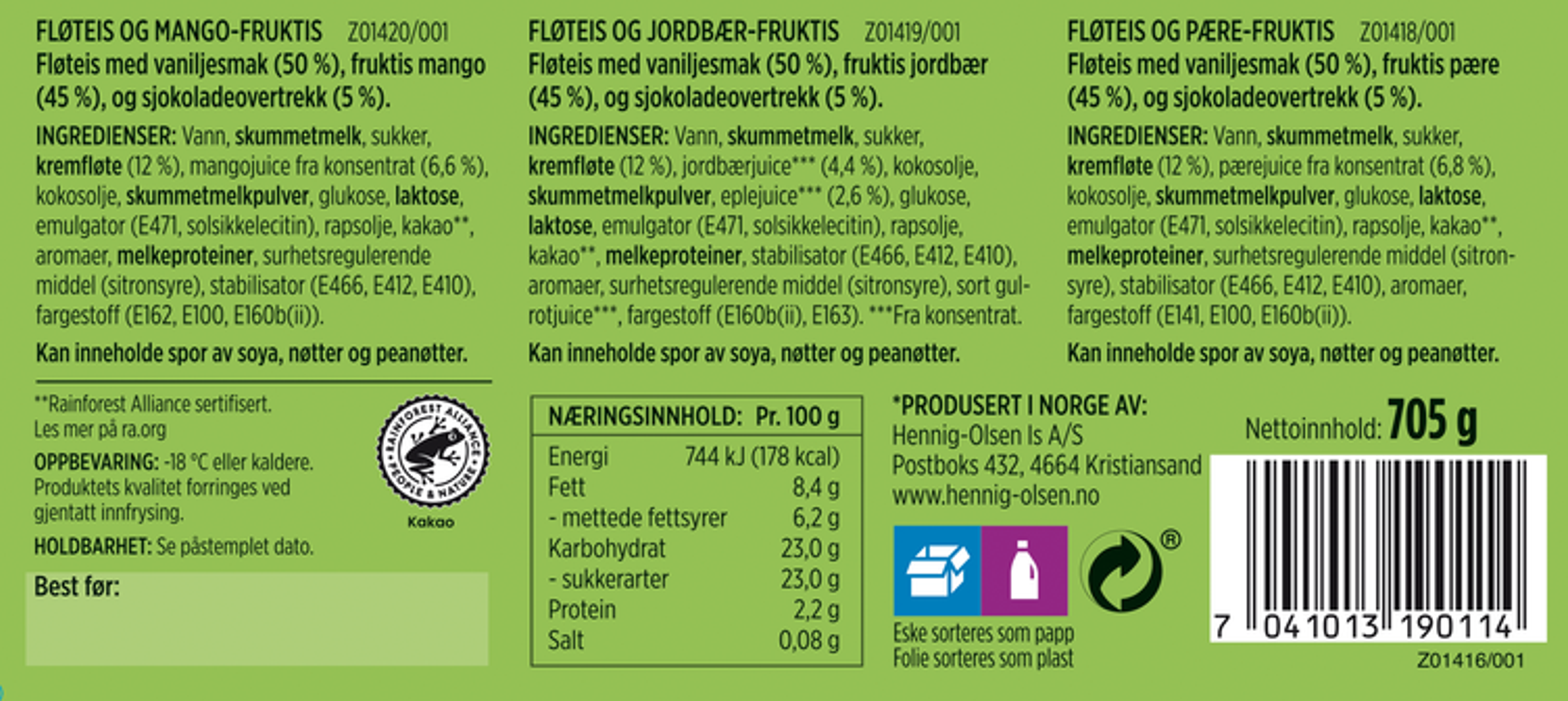 Friskis Fruktmix 15stk Fløteis og Fruktis - 3N