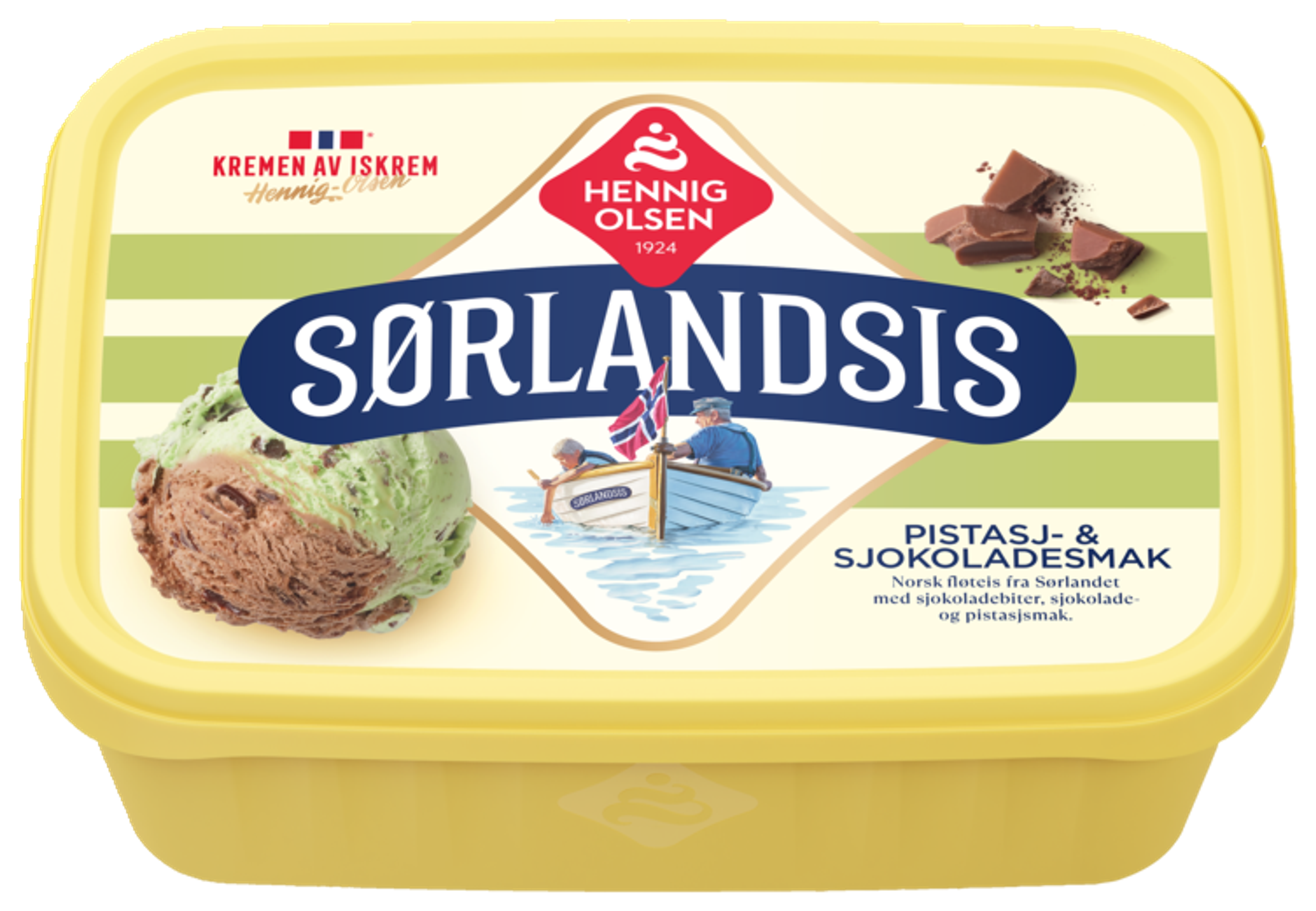 Sørlandsis Pistasj & Sjokoladesmak 1,2 l - 1C