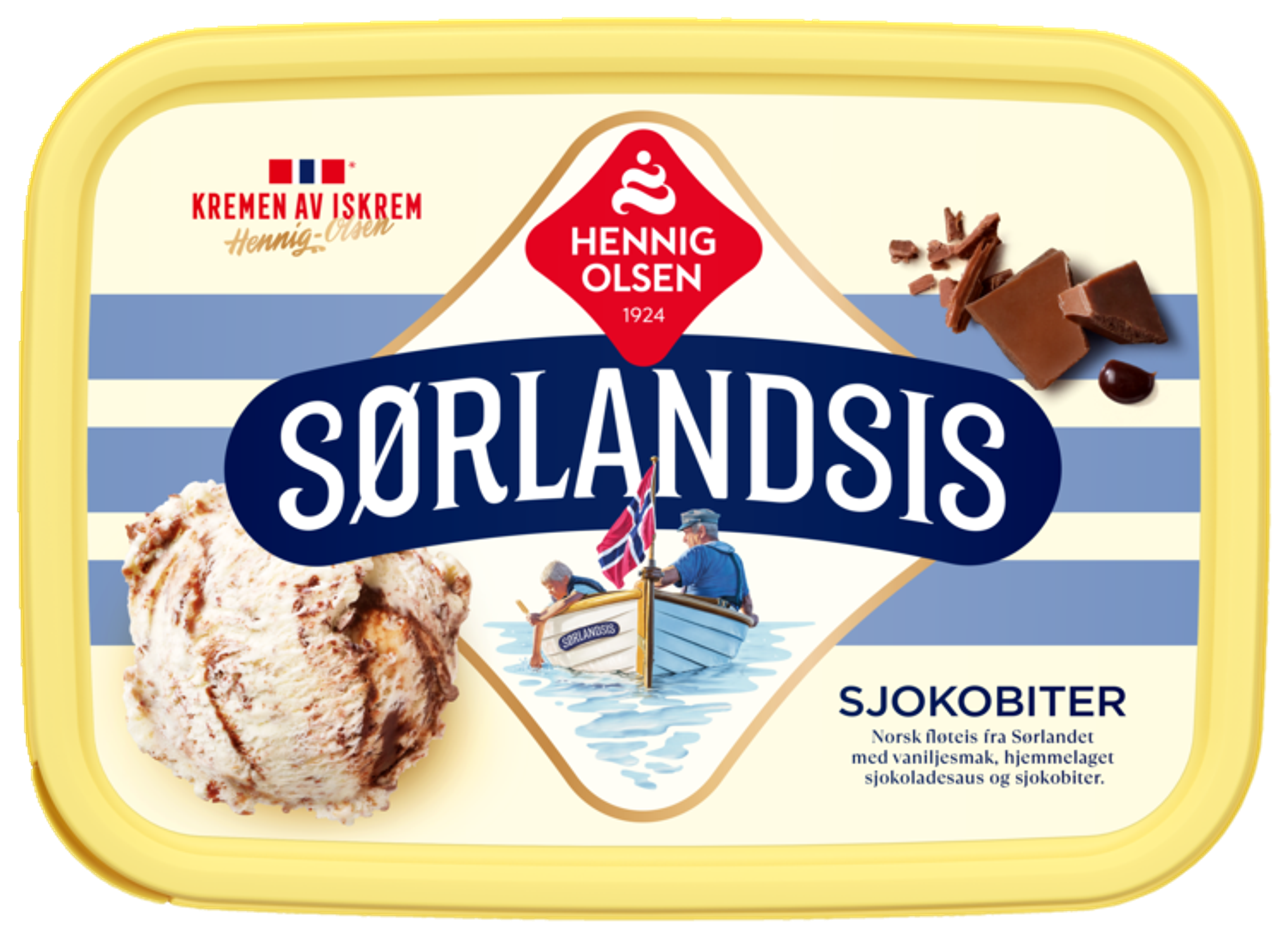 Sørlandsis Sjokobiter 1,2l Fløteis - 1N