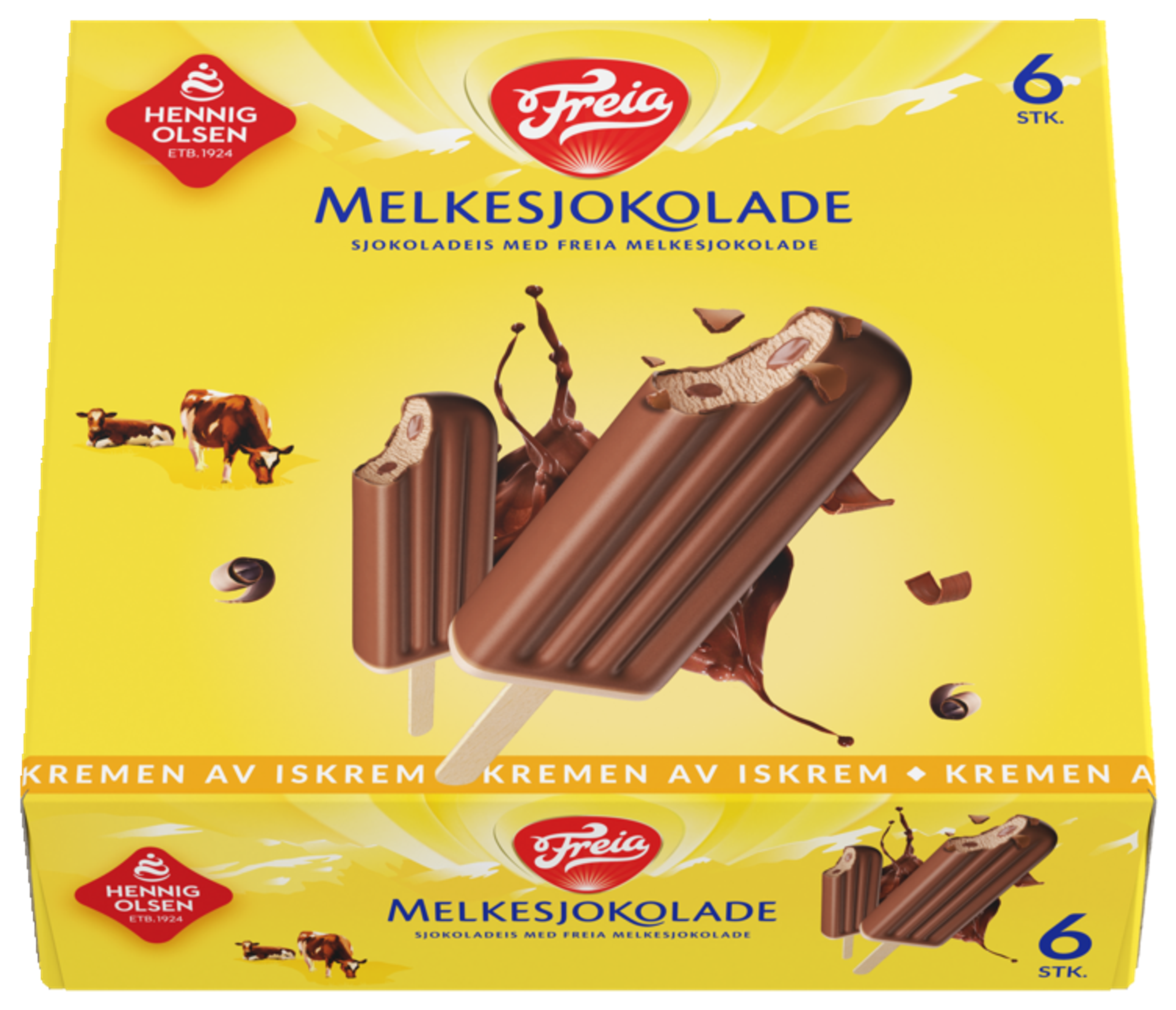 Freia Melkesjokolade Sjokoladeis 6pk - 1C