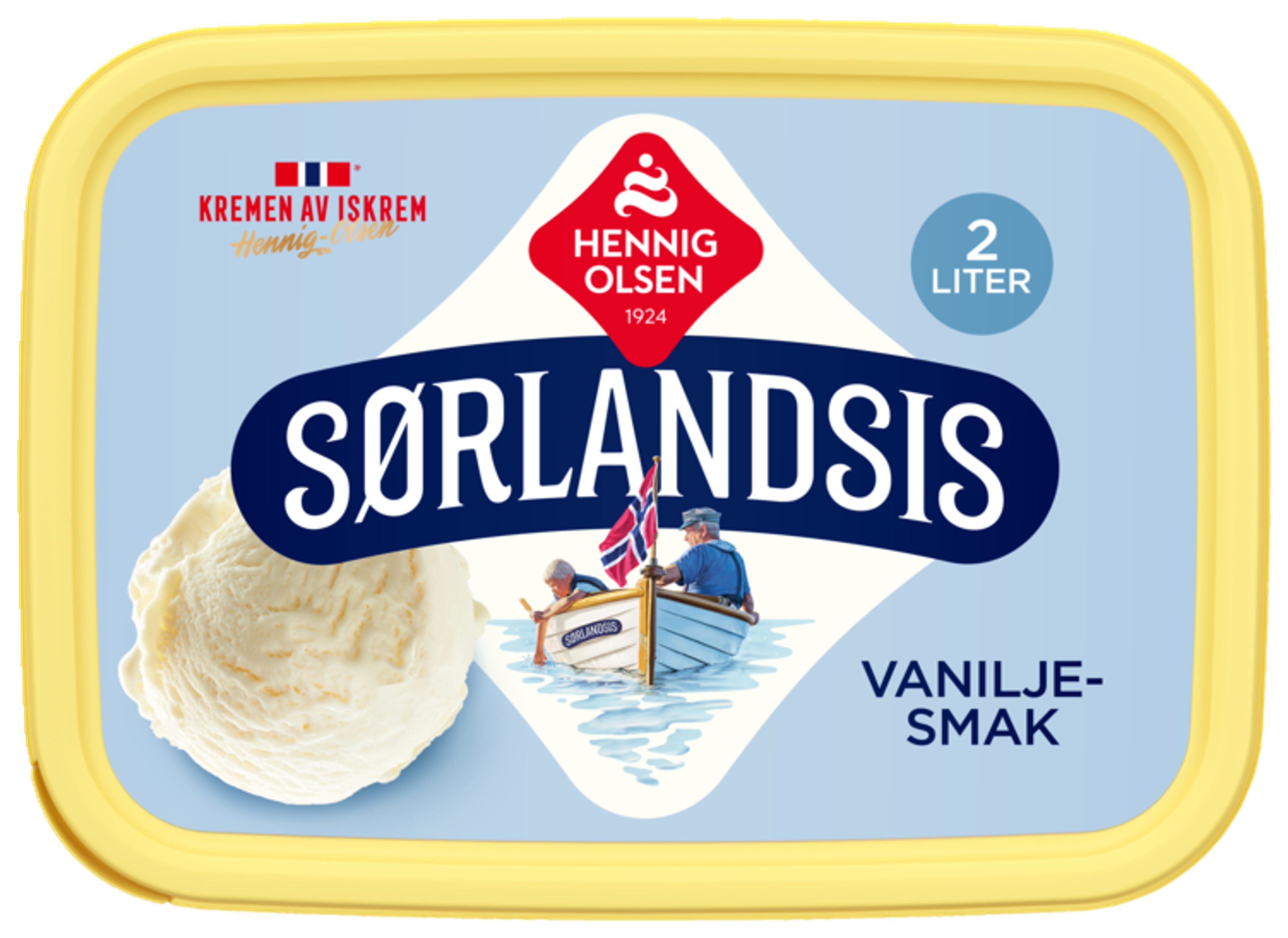 Sørlandsis Vaniljesmak 2l Fløteis - 1N
