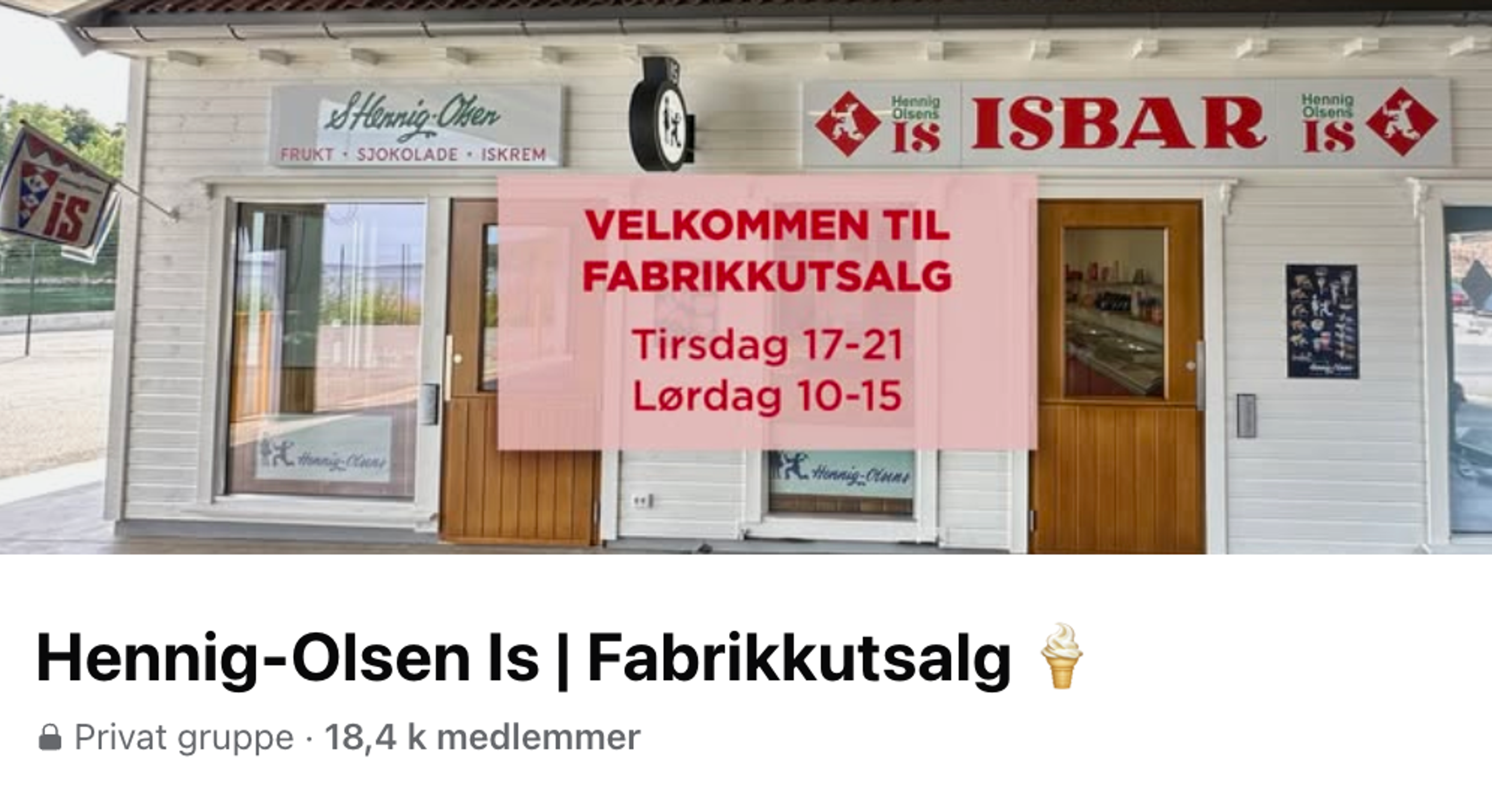 Bli med i Hennig-Olsens FB-gruppe for oppdateringer fra fabrikkutsalget