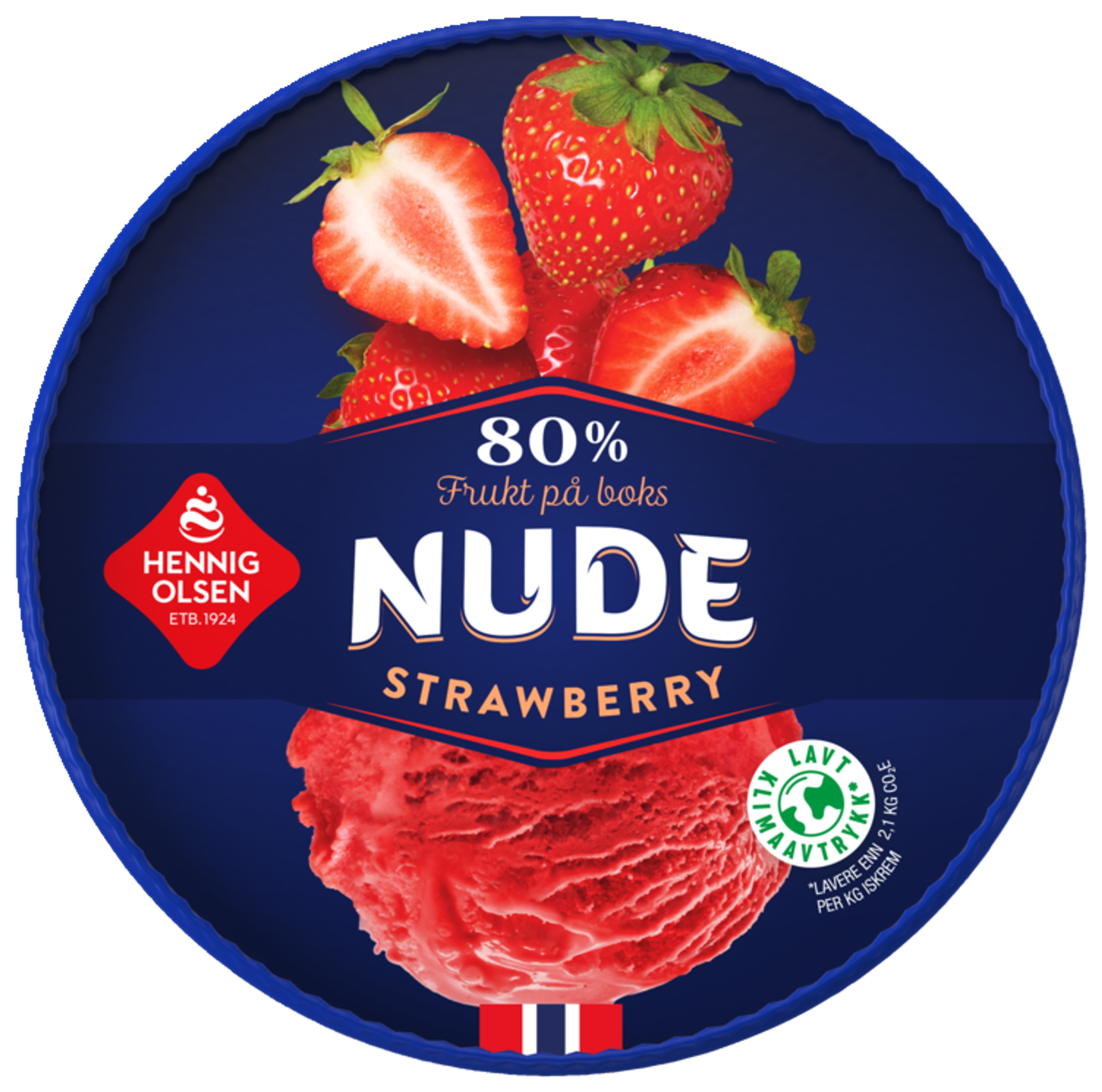 Nude Strawberry Sorbet 500ml 80% Frukt - 3N