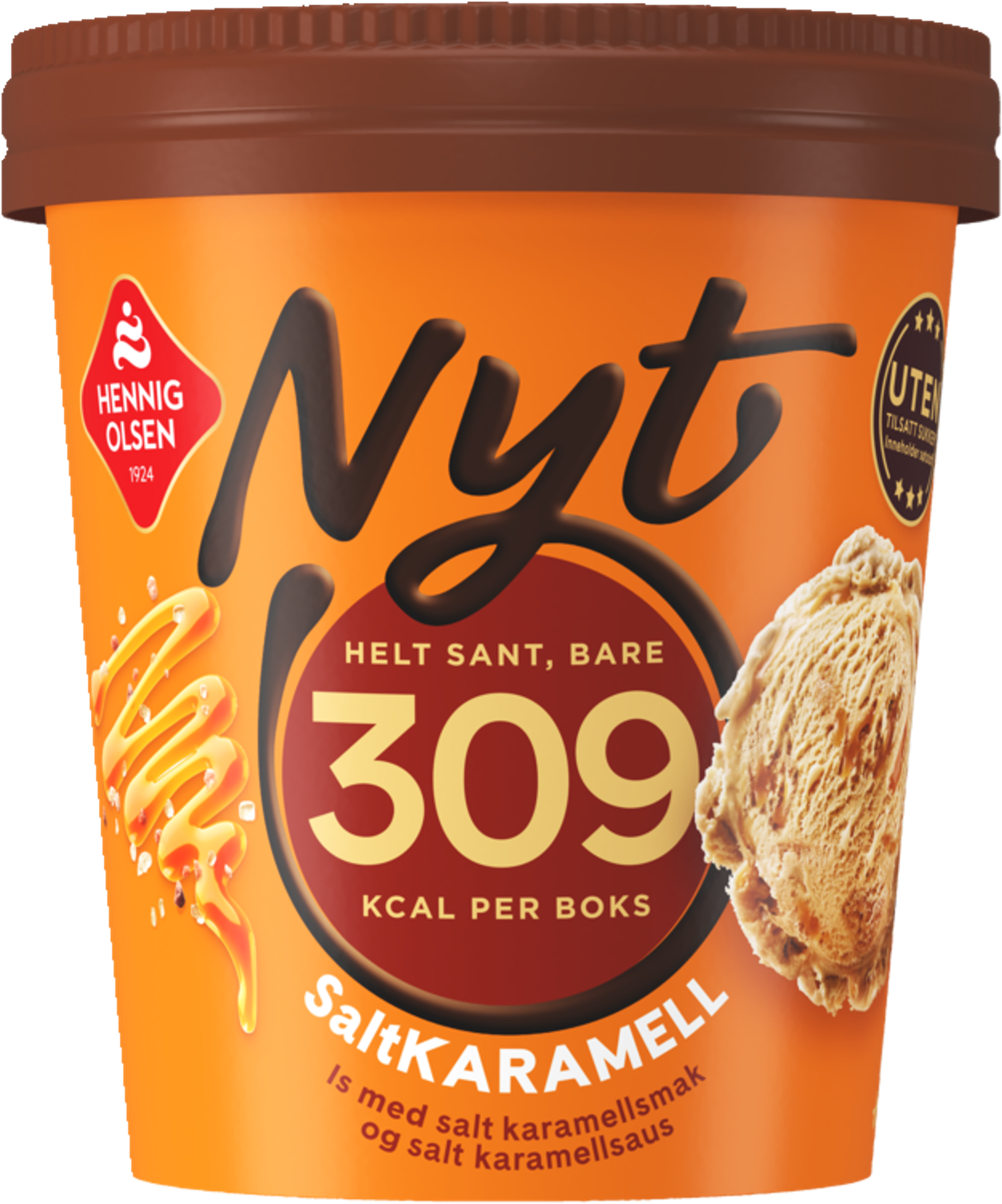 Nyt Saltkaramell 500ml uten Tilsatt Sukker - 1N