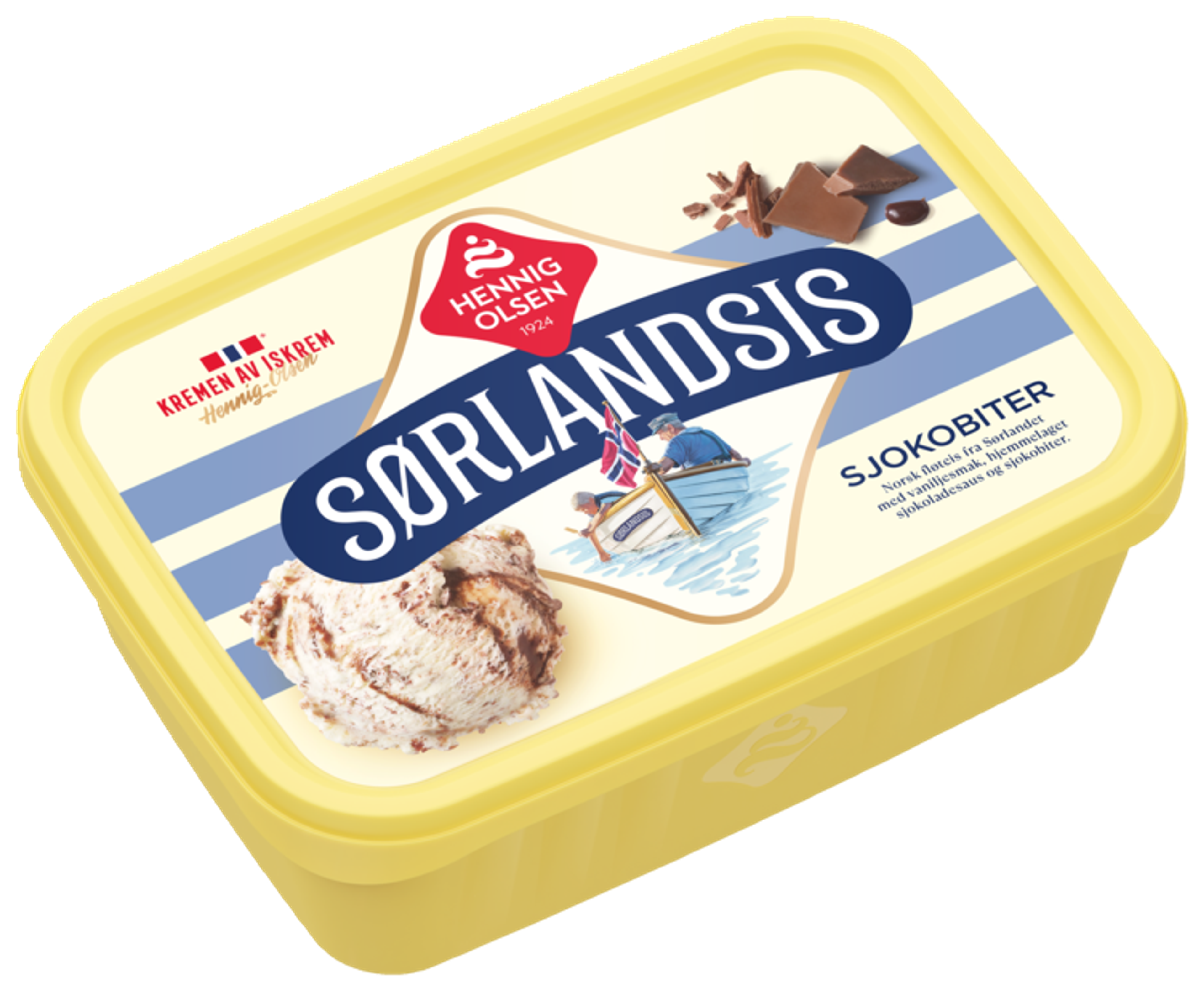 Sørlandsis Sjokobiter 1,2l Fløteis - 1L