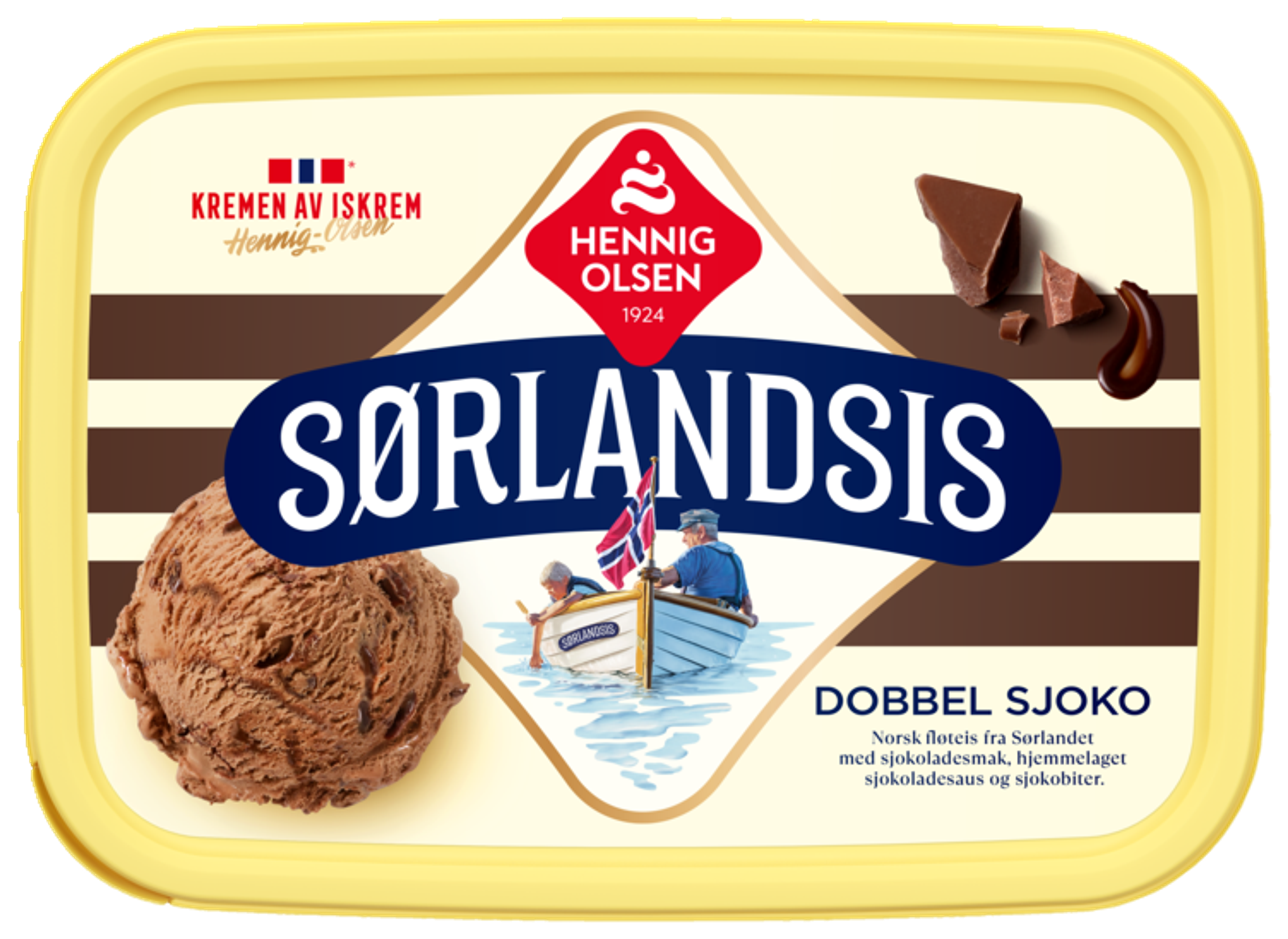 Sørlandsis Dobbel Sjoko Fløteis 1,2l - 1N