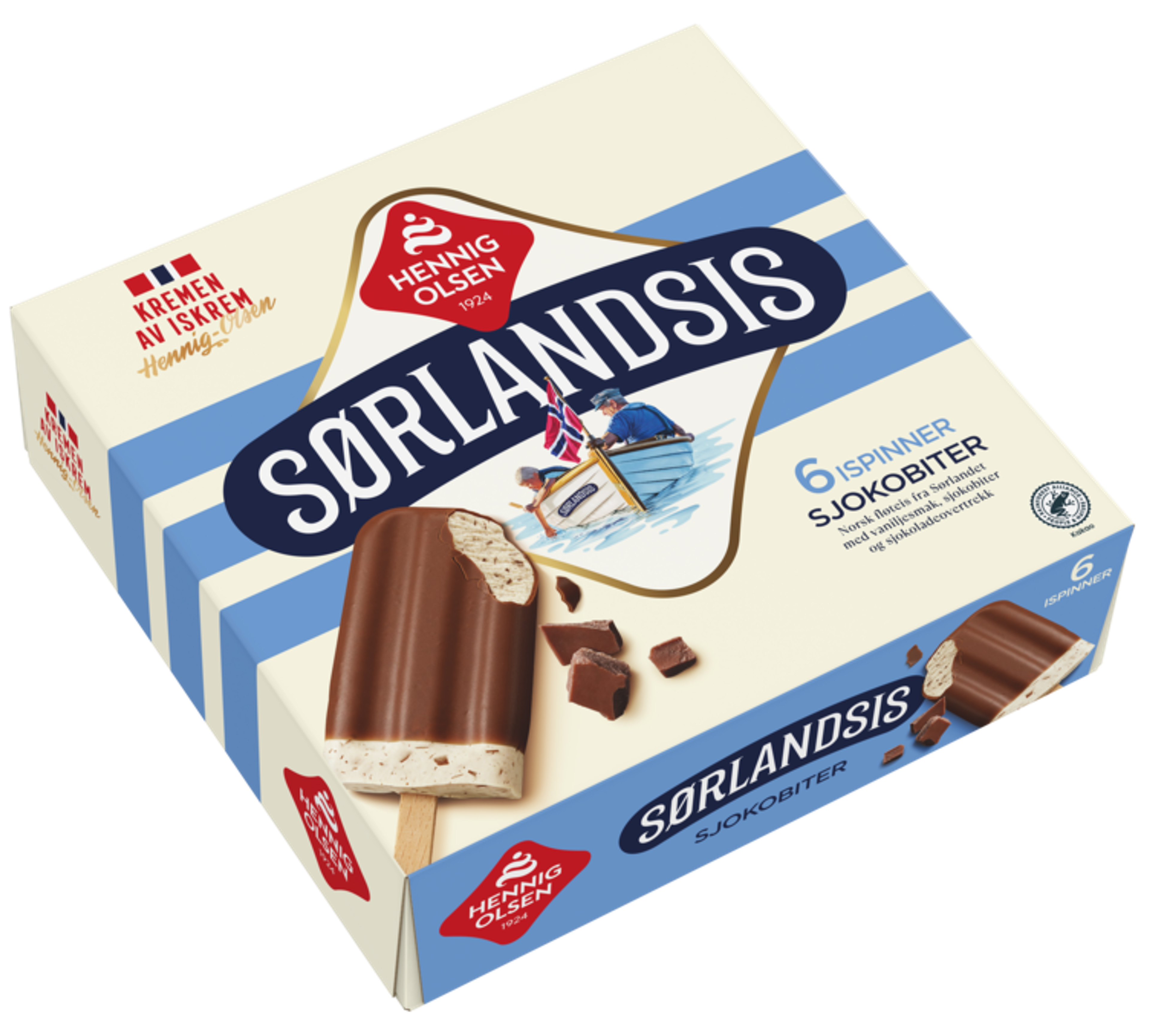 Sørlandsis Sjokobiter 6 stk - 1L