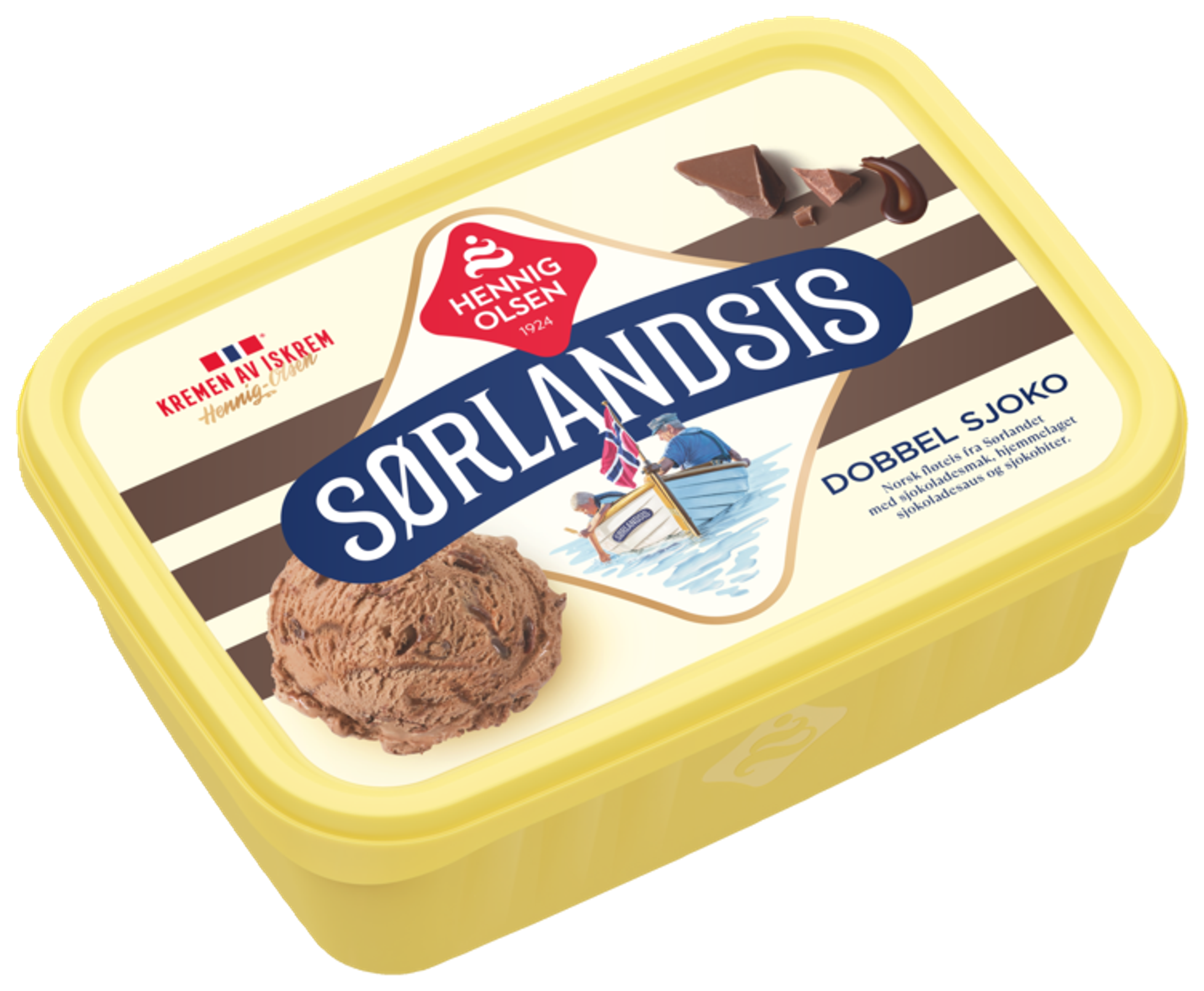 Sørlandsis Dobbel Sjoko Fløteis 1,2l - 1L