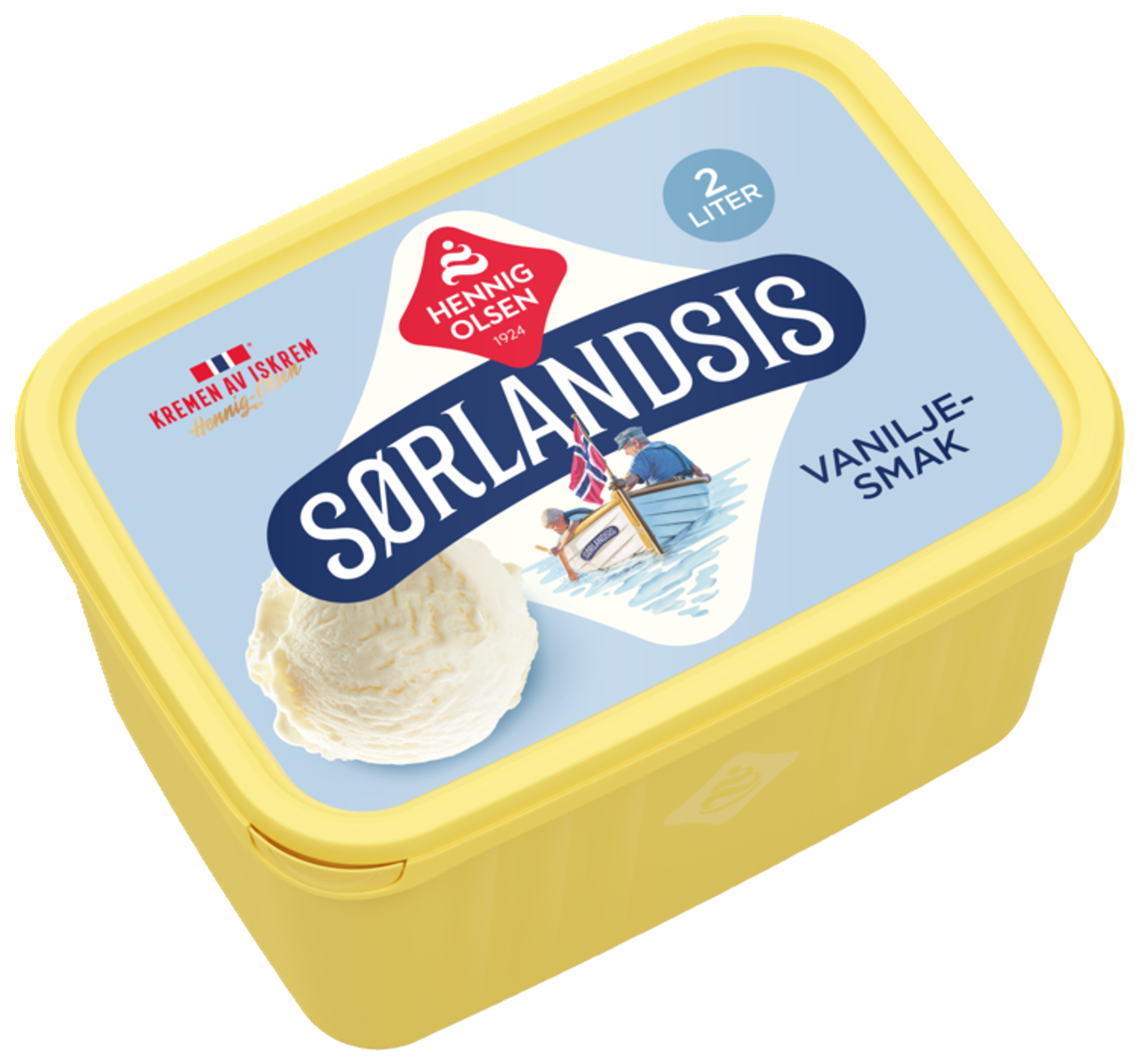 Sørlandsis Vaniljesmak 2l Fløteis - 1L