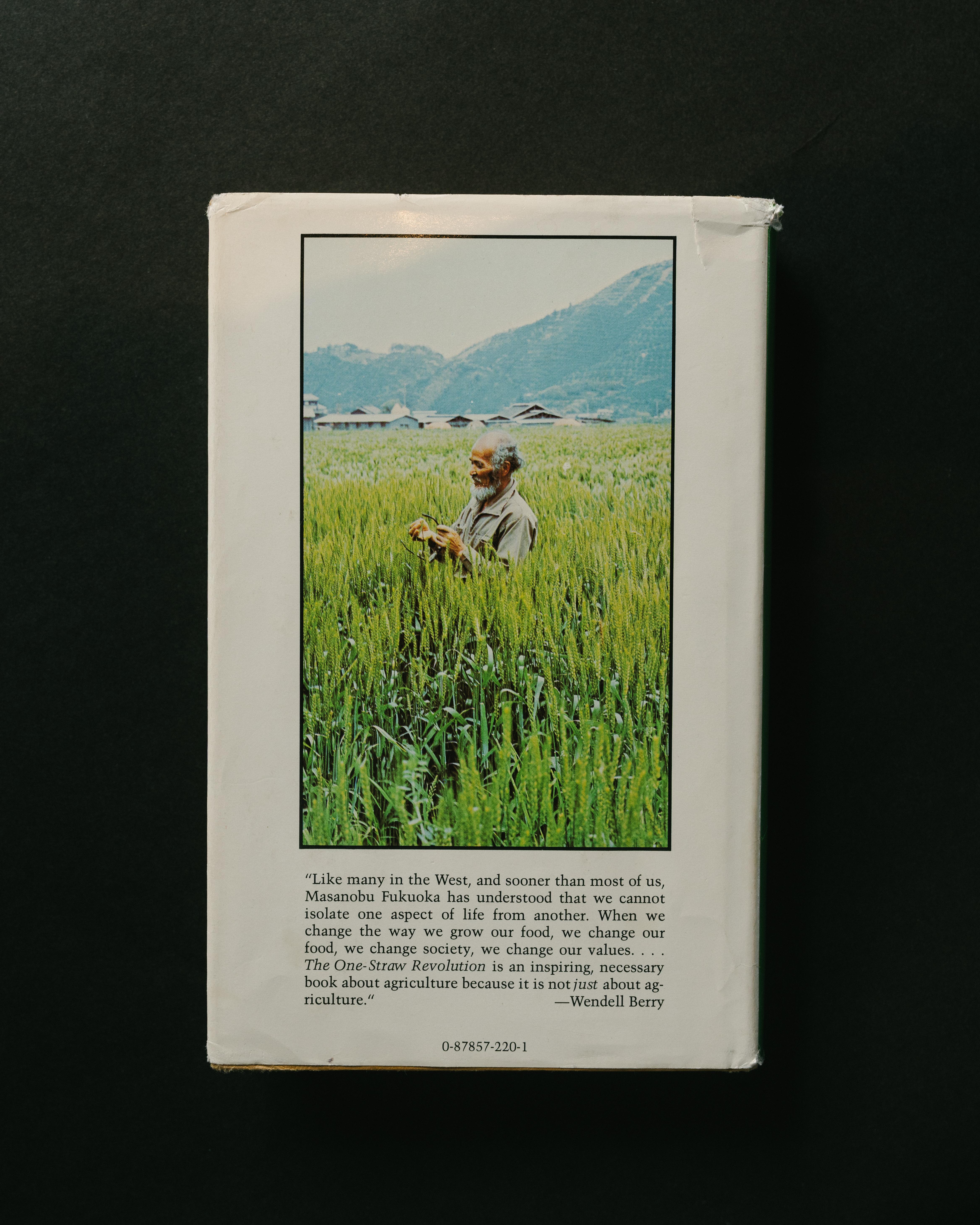 Back cover of One Straw Revolution.