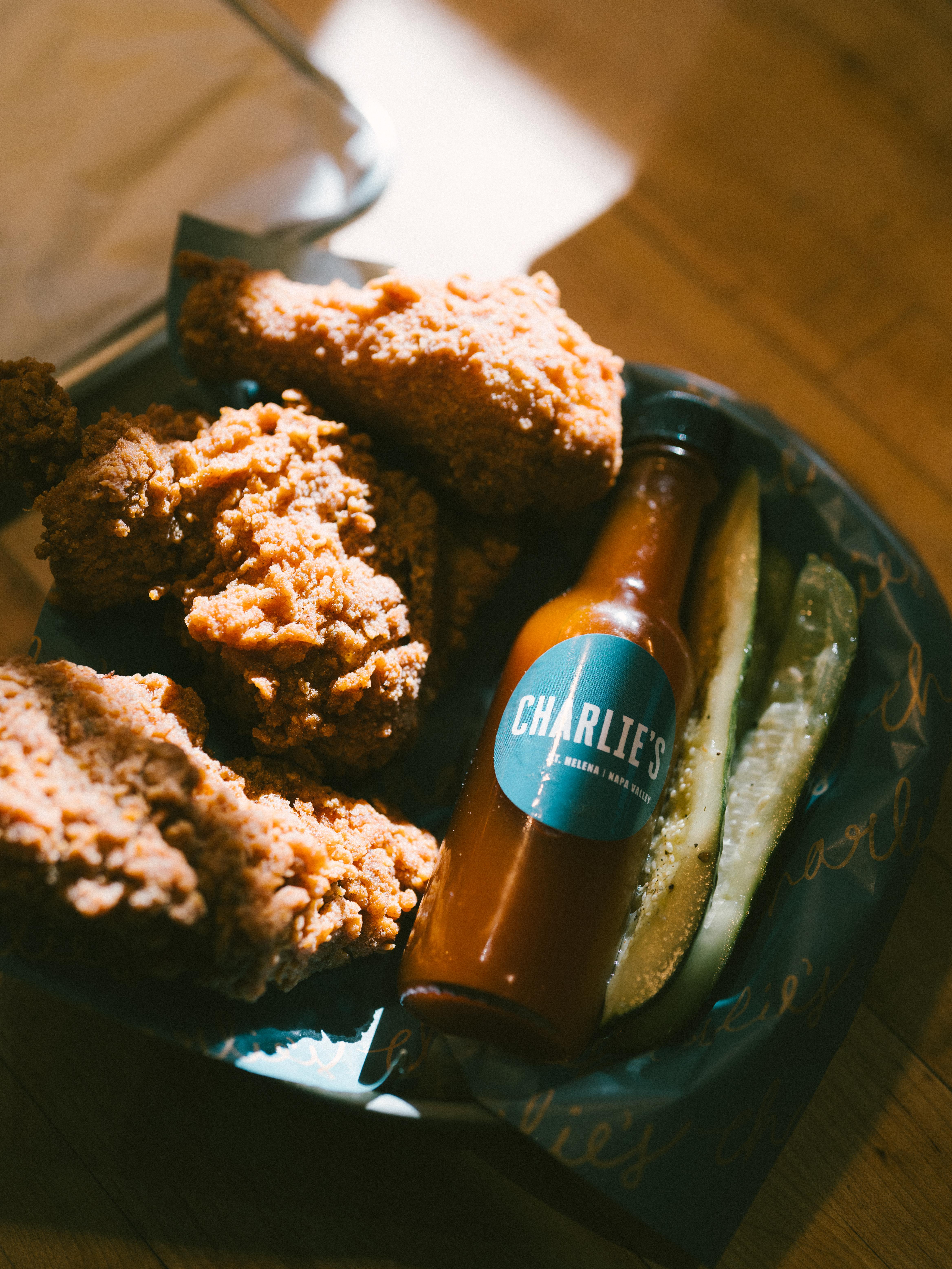 Charlie's famous fried chicken.