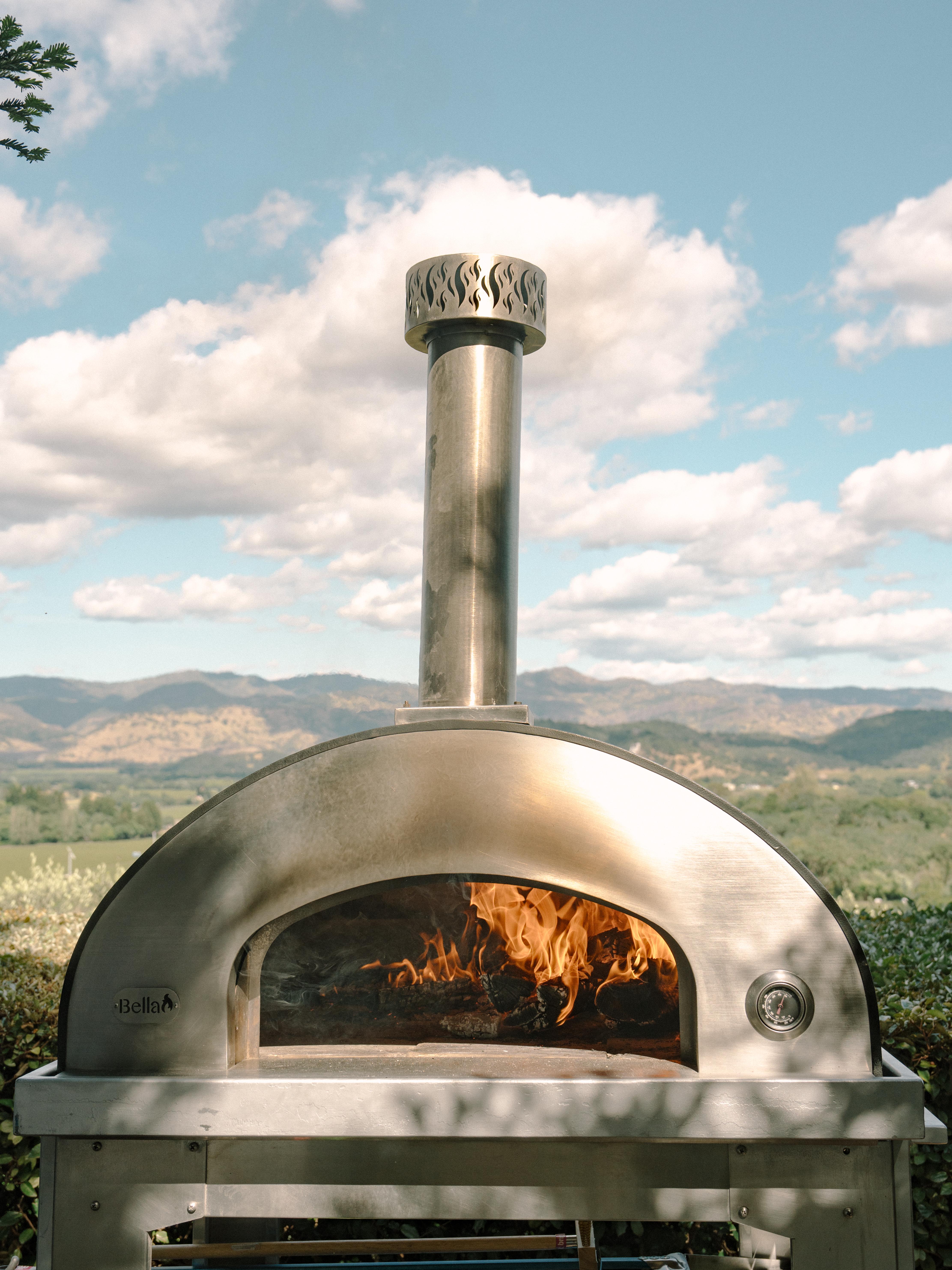 Woodfire pizza oven.