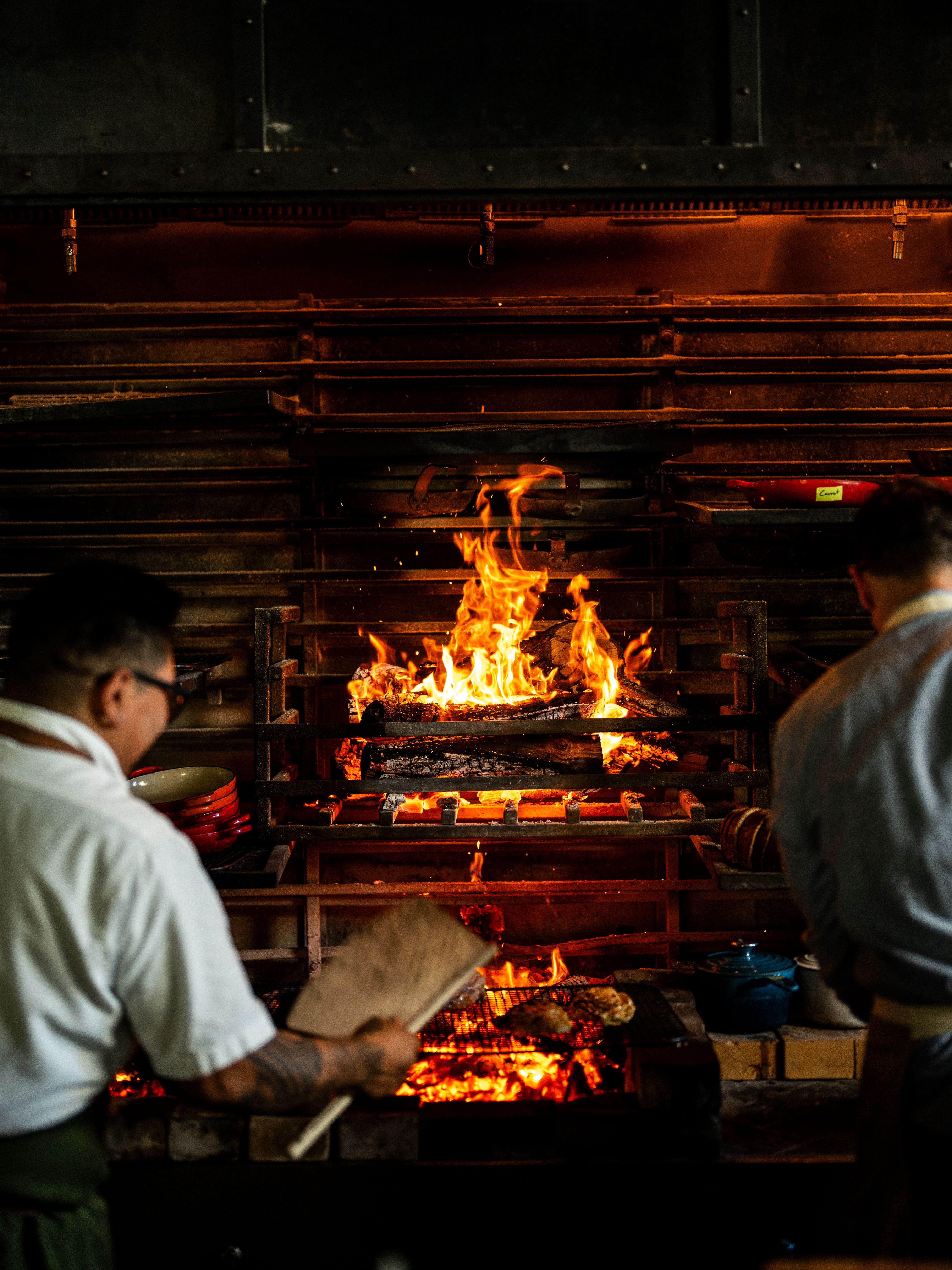 Wood fire oven at the charter oak.