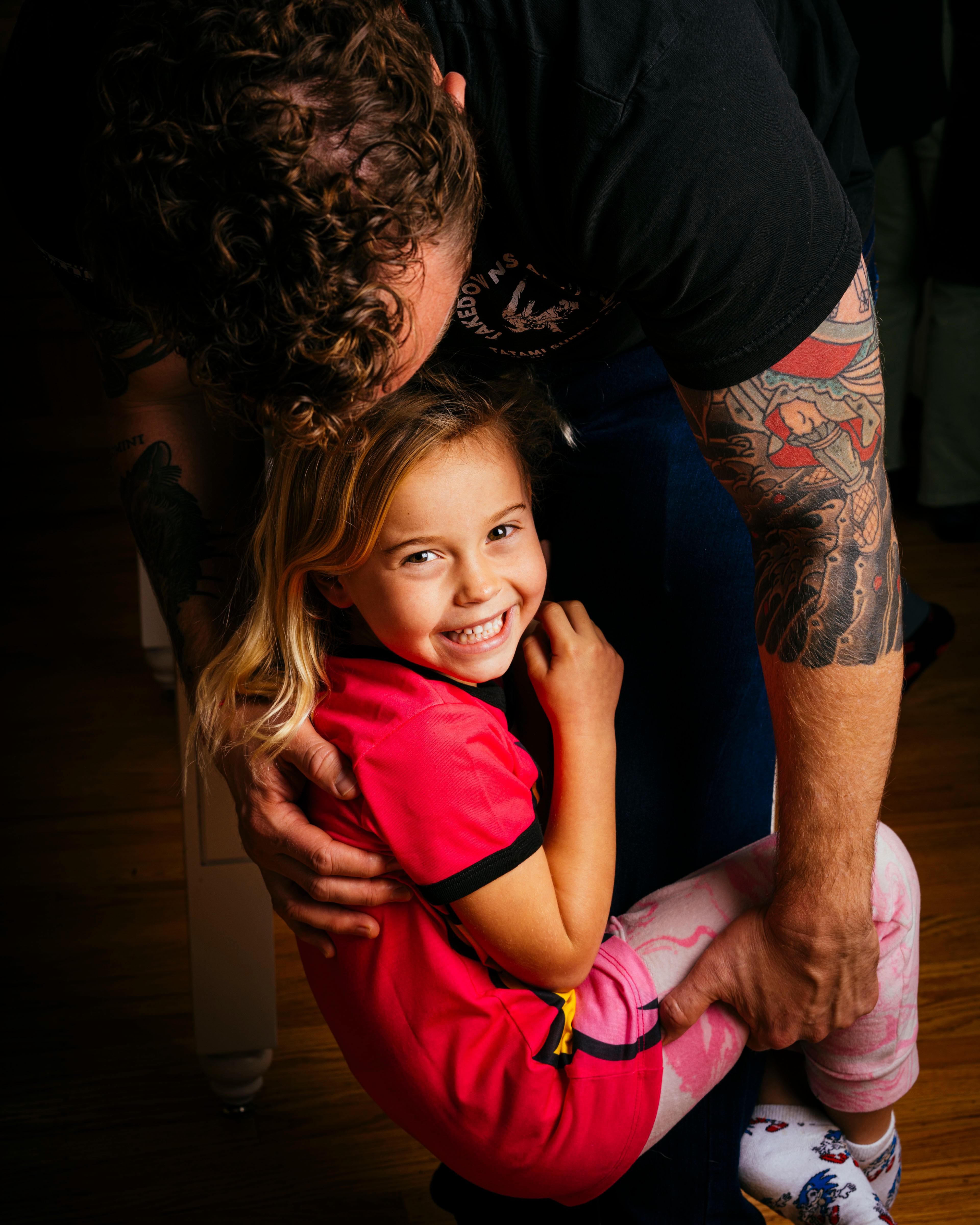 Chef David Nayfeld and his daughter.