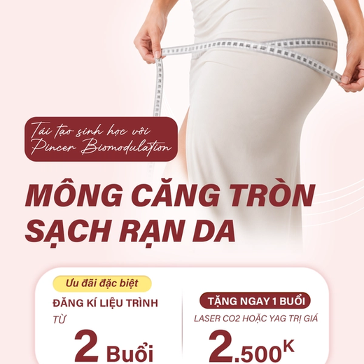 Ưu đãi trị rạn mông với Fractional CO₂