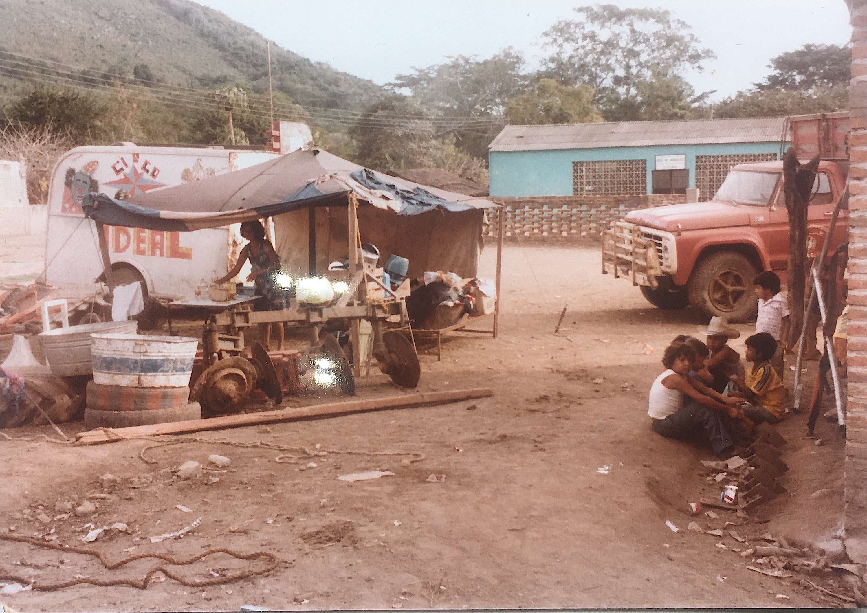 Our Azteca Circus camp Jalisco Mexico 1979.