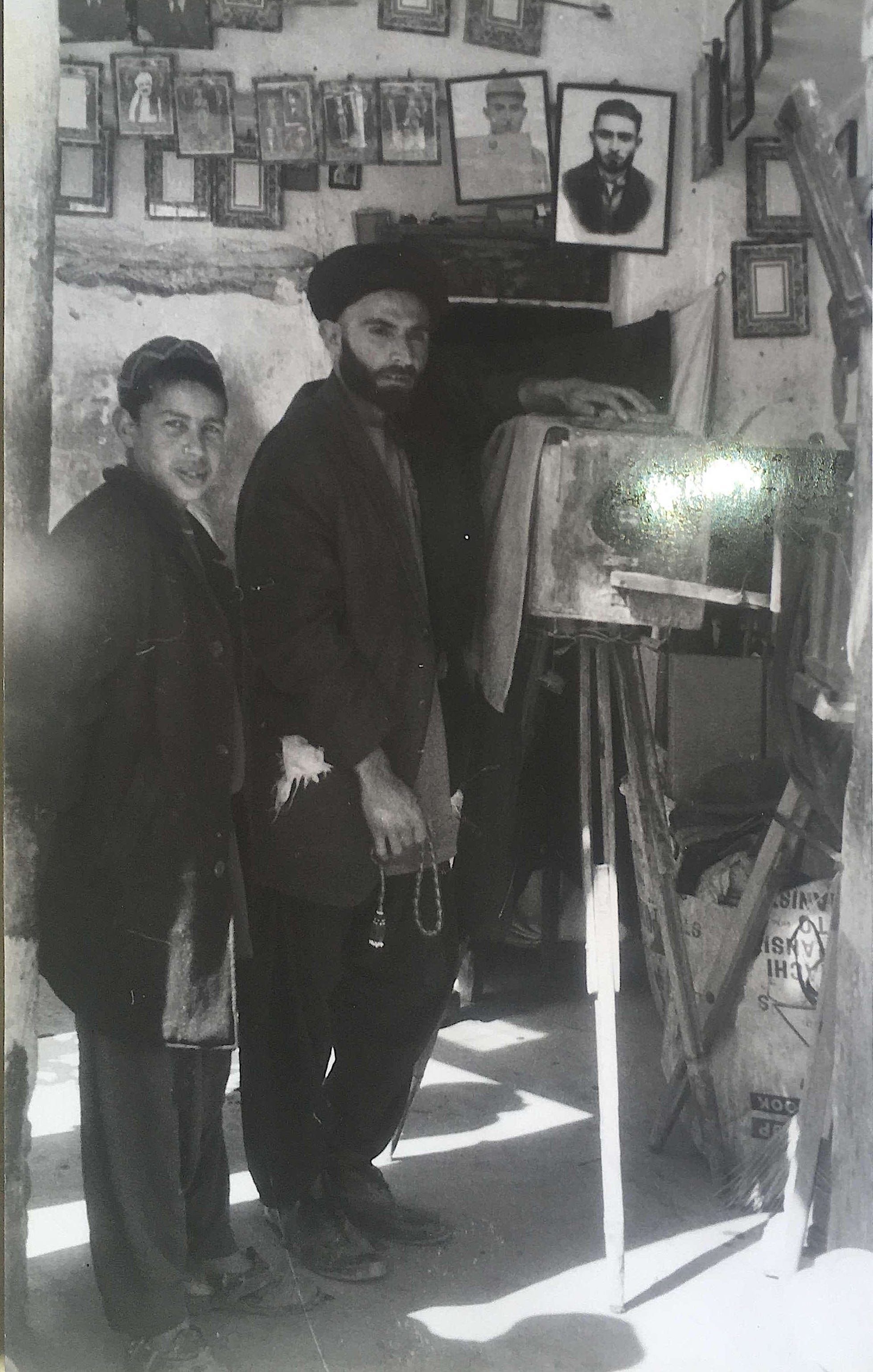 Photographer in Herat Afghanistan. I took this photo with a Rollei 35. (Since lost) This photographer pointed out to me that his box camera had a Zeiss lense in his camera too. 1977.