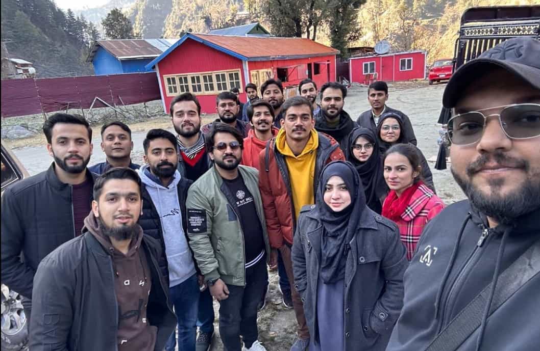 Pakistan Chapter of CodeAutomation team on a group trip to the scenic Northern areas of Pakistan, celebrating team spirit and adventure.