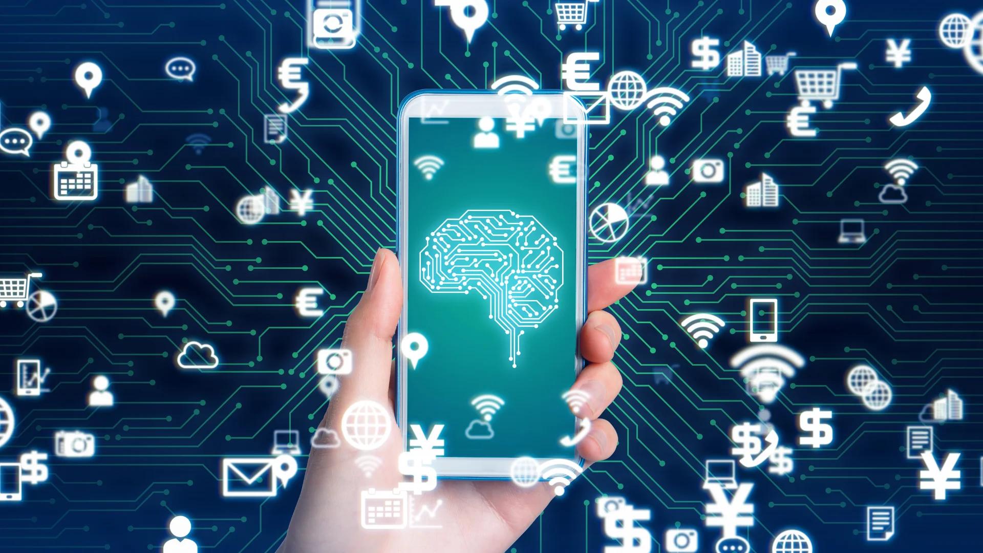 AI-powered mobile app interface showcasing intelligent data processing, representing CodeAutomation.ai's AI-driven mobile solutions and automation capabilities.