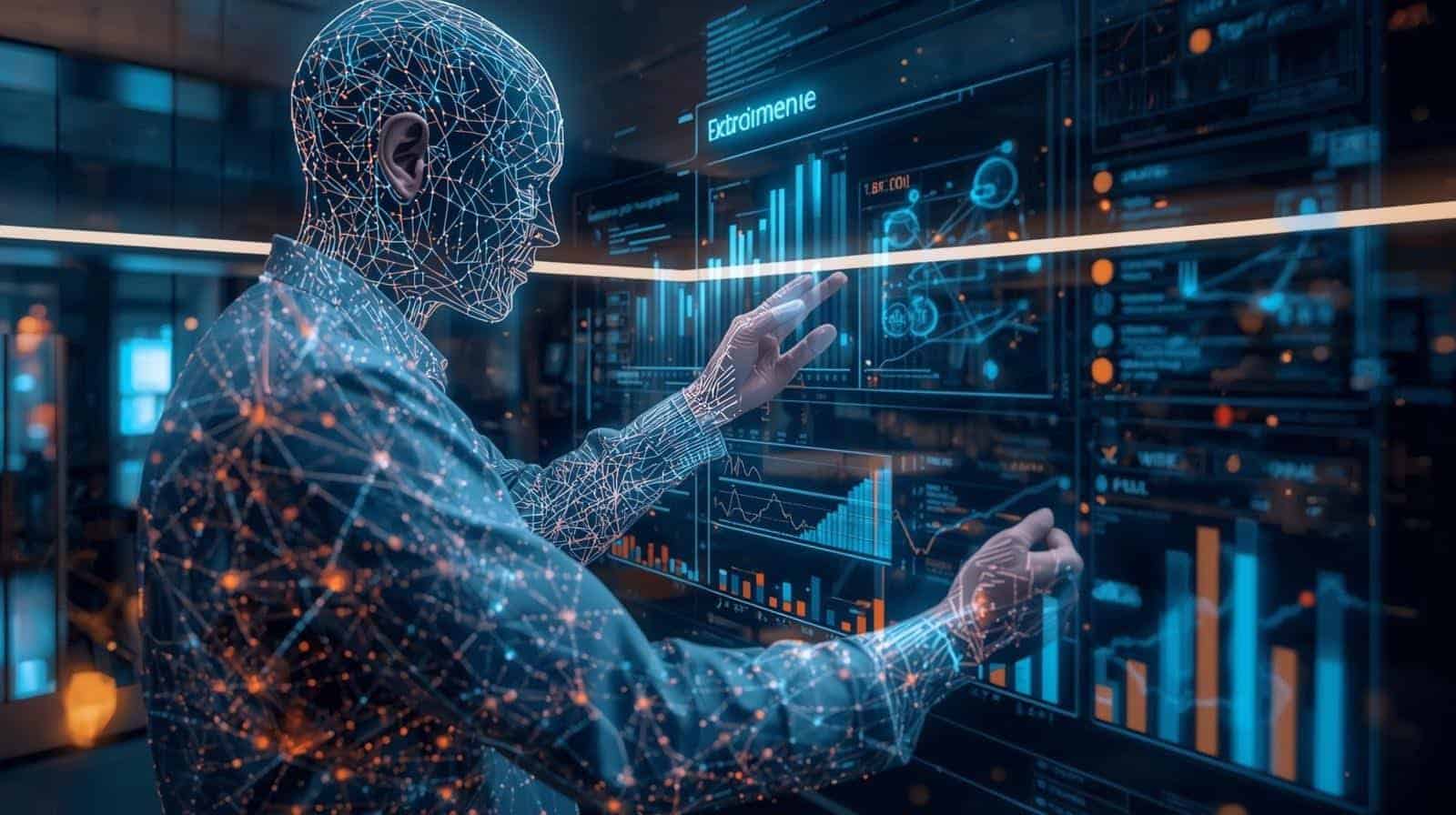business leaders using AI analytics dashboards for data-driven decision making