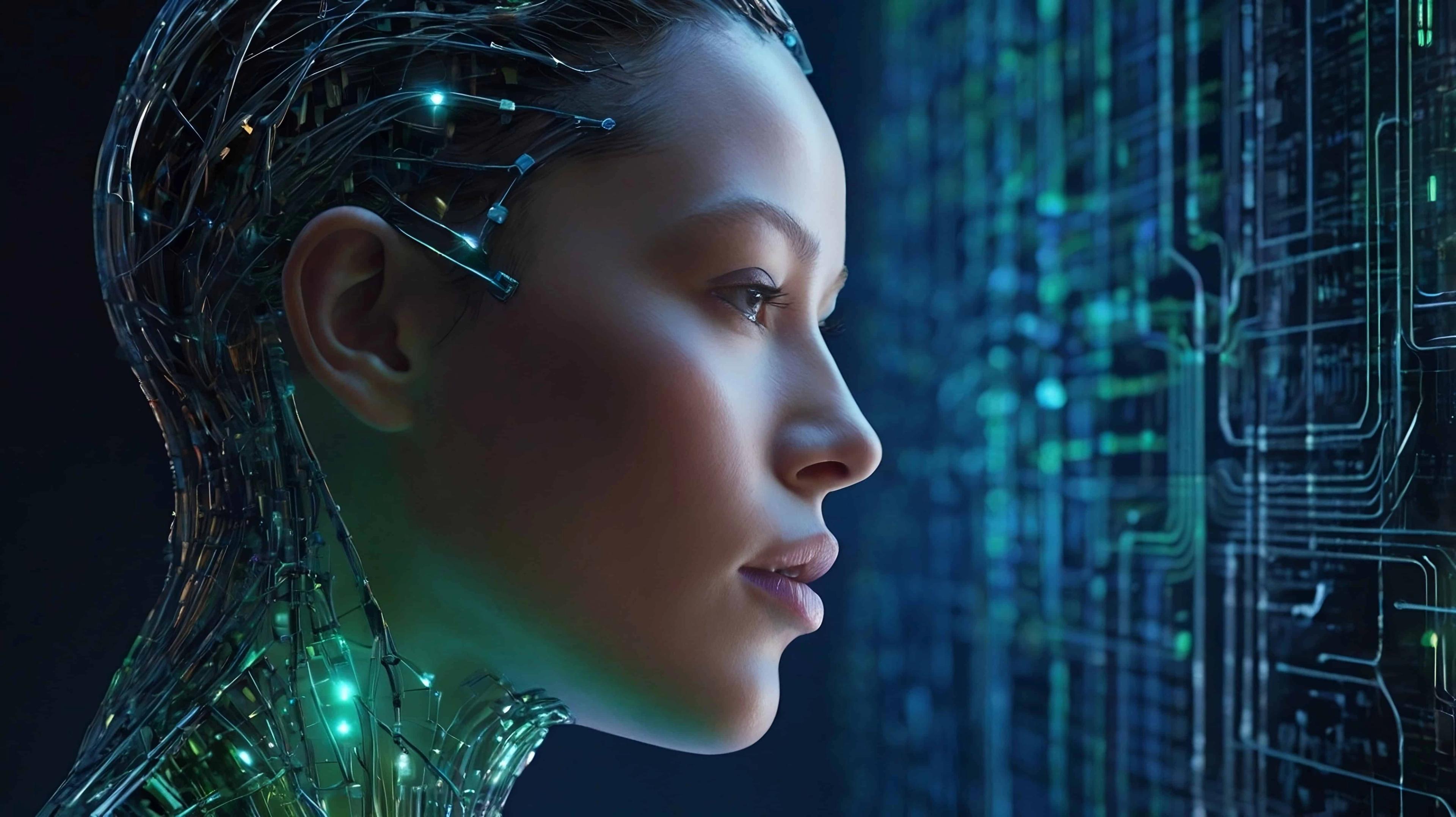 futuristic AI technology transforming customer support and user experience