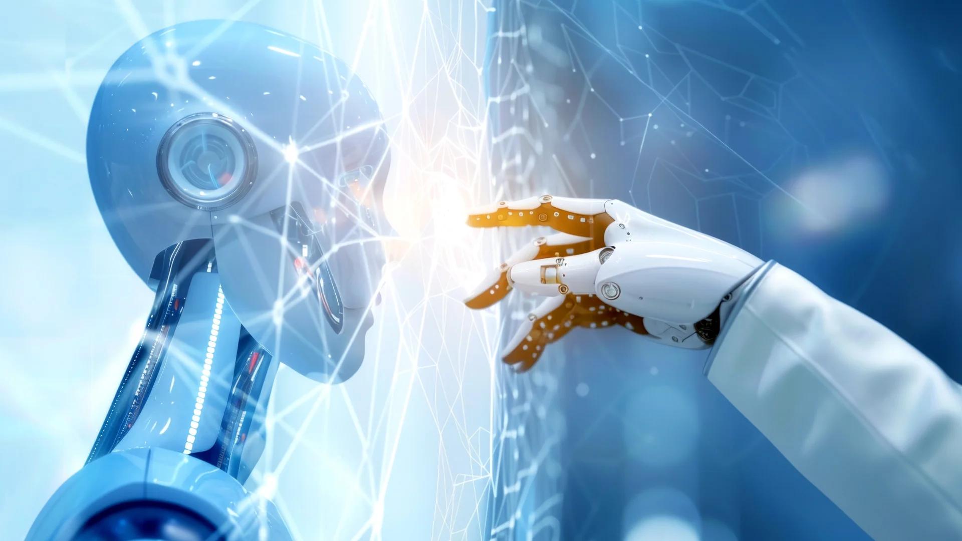 AI agent developer collaborating with futuristic autonomous AI agents in a high-tech workspace. Representing CodeAutomation.ai's cutting-edge AI development services including multi-agent systems, LangChain, and machine learning. Discover innovative AI solutions at CodeAutomation.ai.