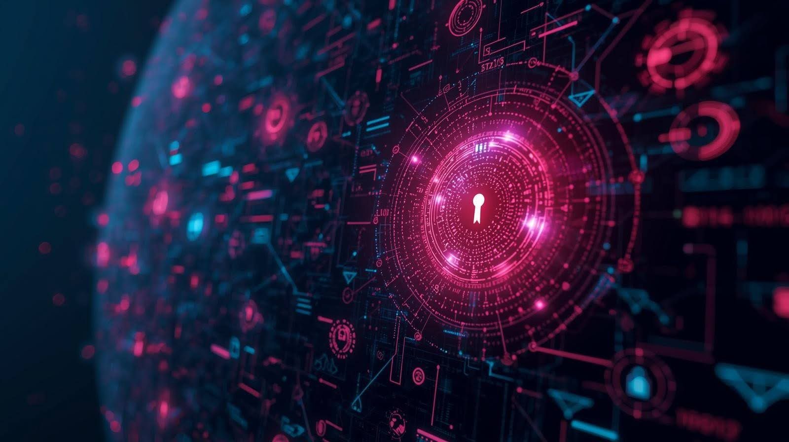 AI system detecting unusual network activity and cyber threats