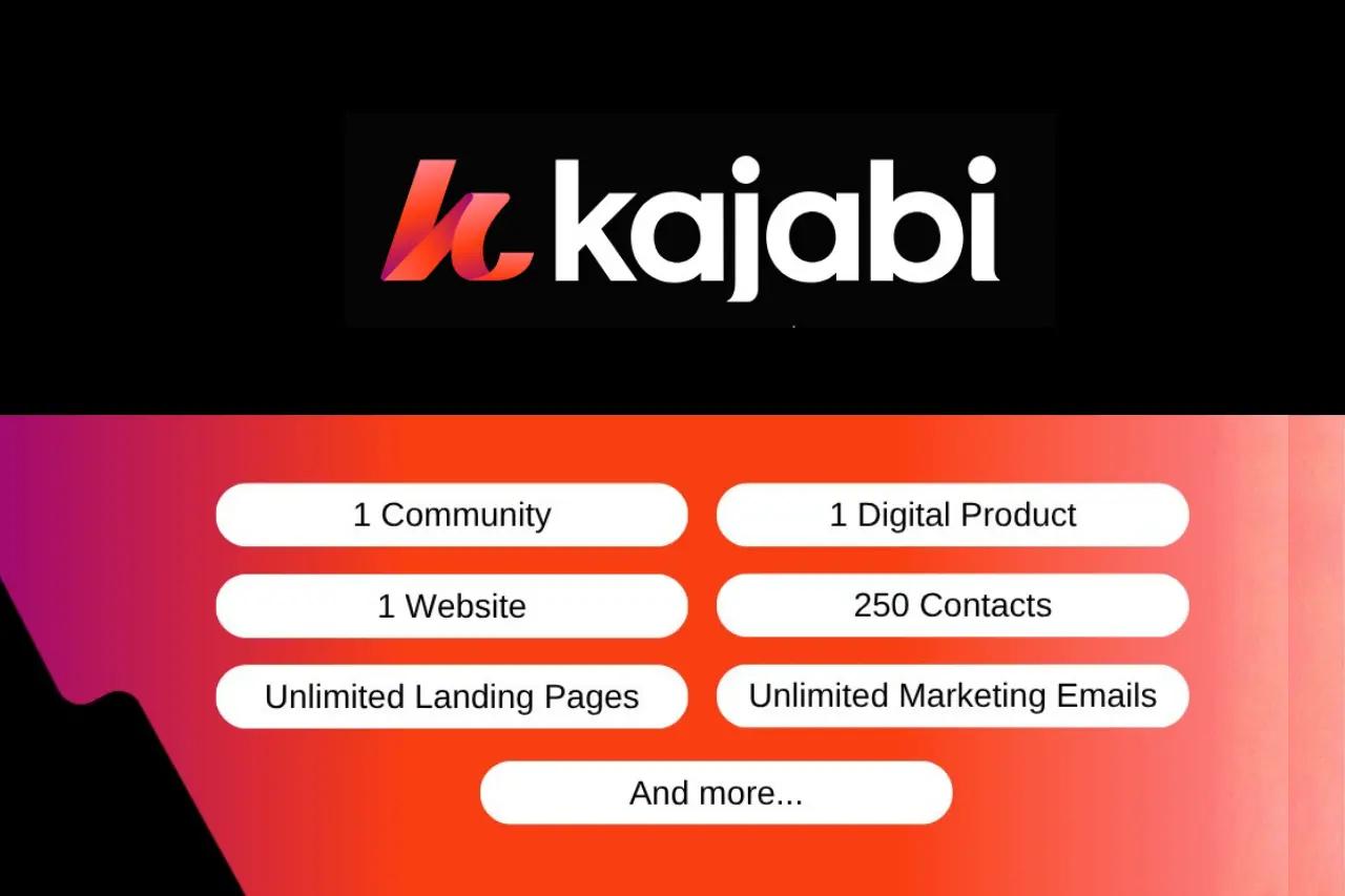 Kajabi plans and features for businesses with unlimited landing pages and marketing emails by CodeAutomation. This image displays the Kajabi pricing plans that include unlimited landing pages and marketing emails, reflecting the scalability of Kajabi development for businesses. CodeAutomation helps businesses maximize Kajabi's features by providing full-service solutions, including Kajabi site optimization and Kajabi development for both small and large enterprises.