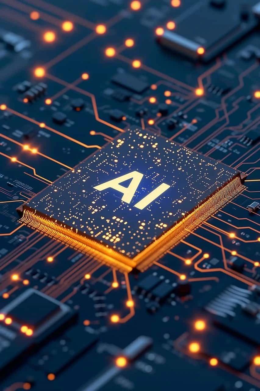 Close-up of an AI chip on a circuit board, symbolizing CodeAutomation.ai’s custom AI software development services. Leverage AI-driven solutions for business automation, machine learning, and data insights at CodeAutomation.ai.