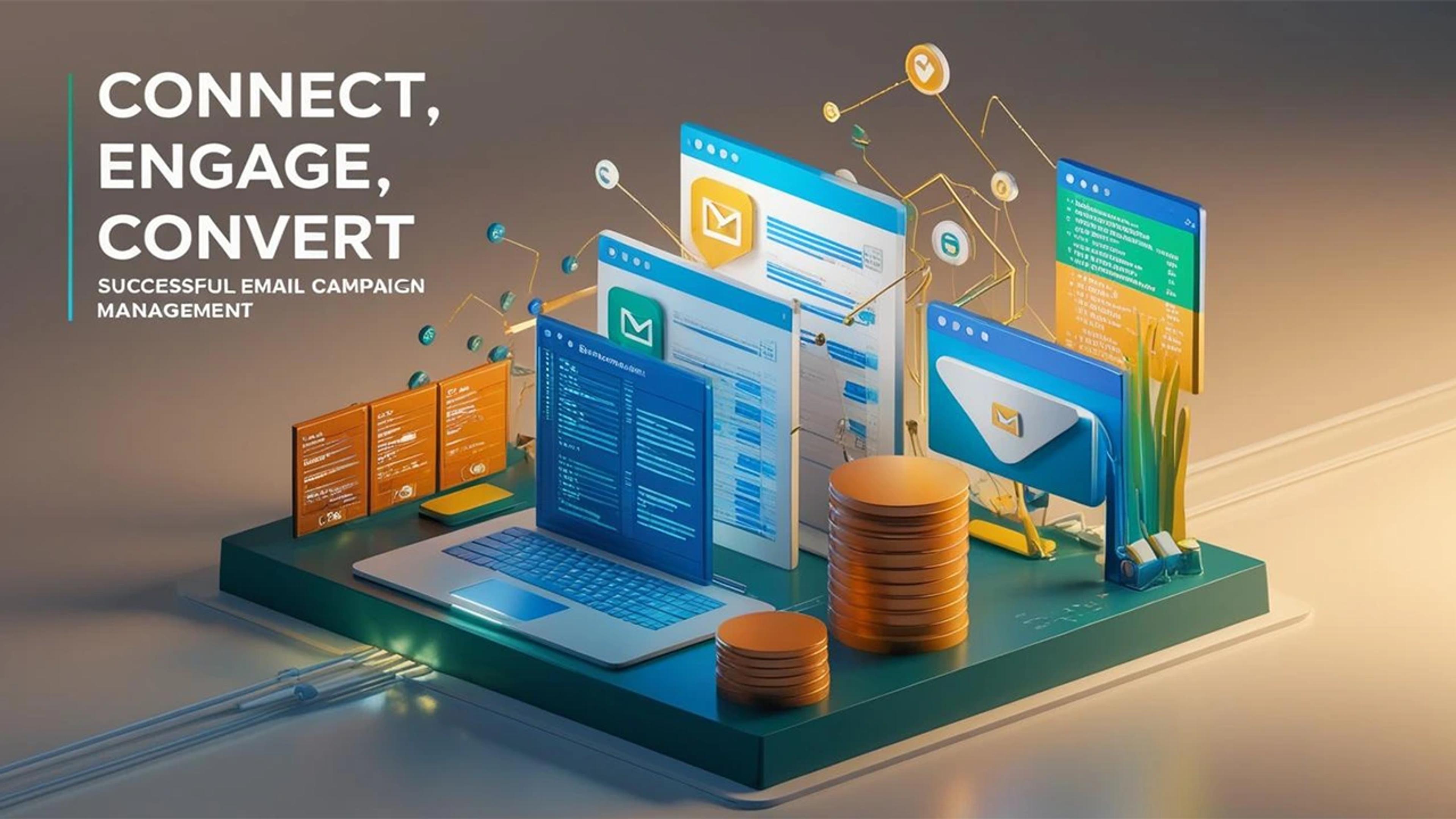illustration of an advanced email marketing platform by CodeAutomation.ai, enabling businesses to connect, engage, and convert through cutting-edge campaign tools.