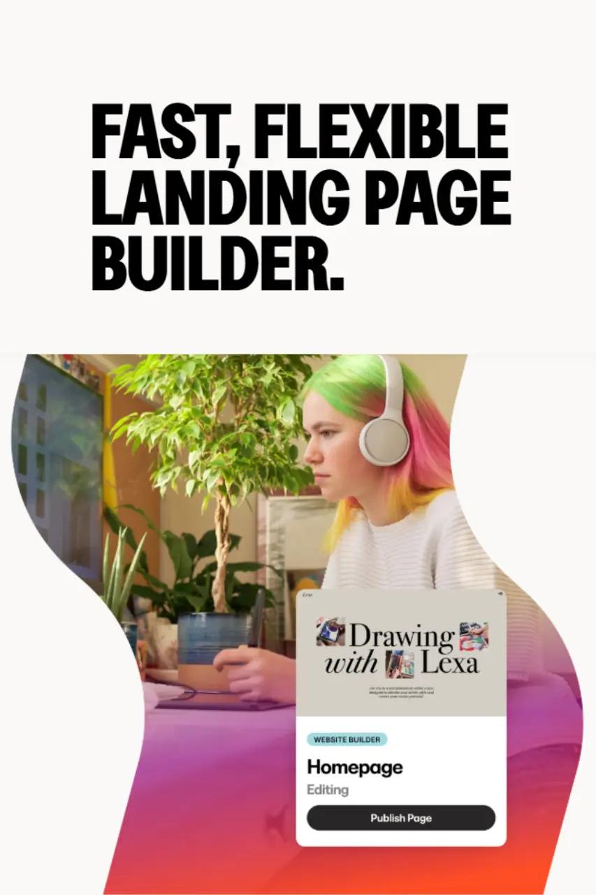 Flexible Kajabi landing page builder for seamless customization by CodeAutomation. The image depicts the Kajabi landing page design and customization features that CodeAutomation offers. It highlights the ease of building flexible, responsive landing pages using Kajabi website design tools, ensuring a smooth user experience and higher conversion rates for clients in various industries