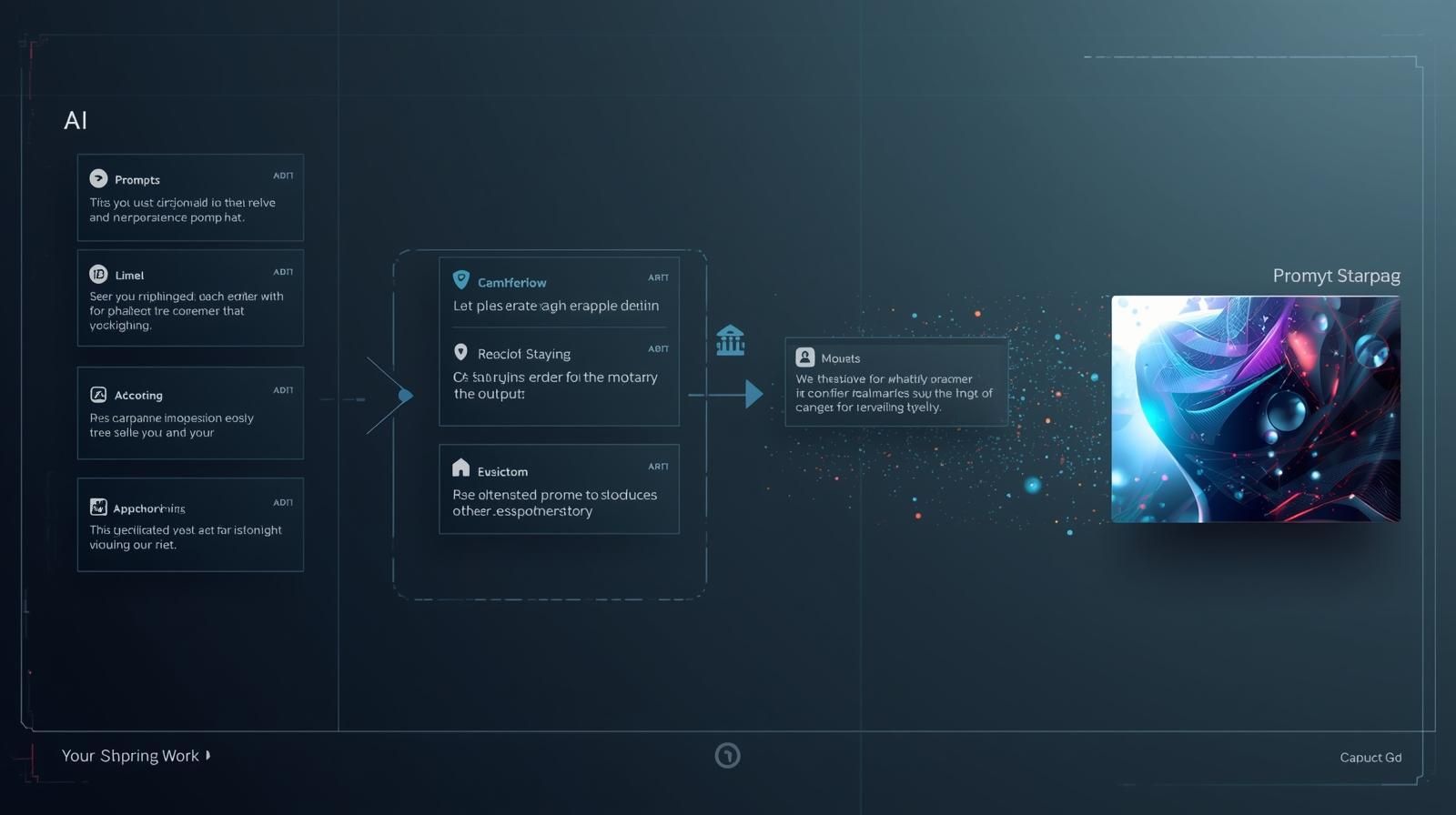 Visual diagram showing prompts flowing through an AI workflow to produce aligned outputs that demonstrate how vibe coding works. More insights at https://codeautomation.ai