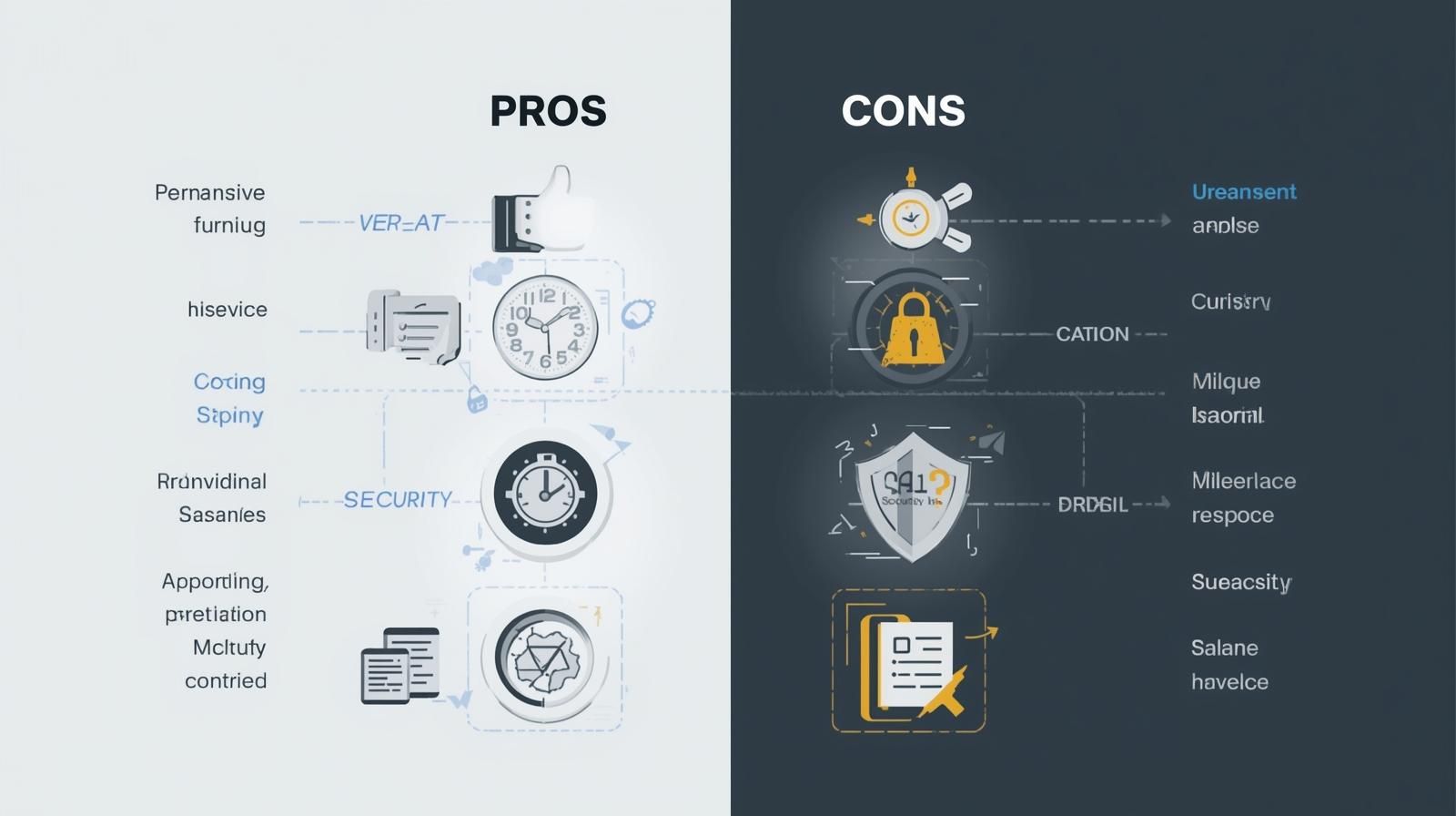 Balanced illustration comparing the pros and cons of vibe coding with clear visual indicators of benefits and limitations. Learn from CodeAutomation at https://codeautomation.ai