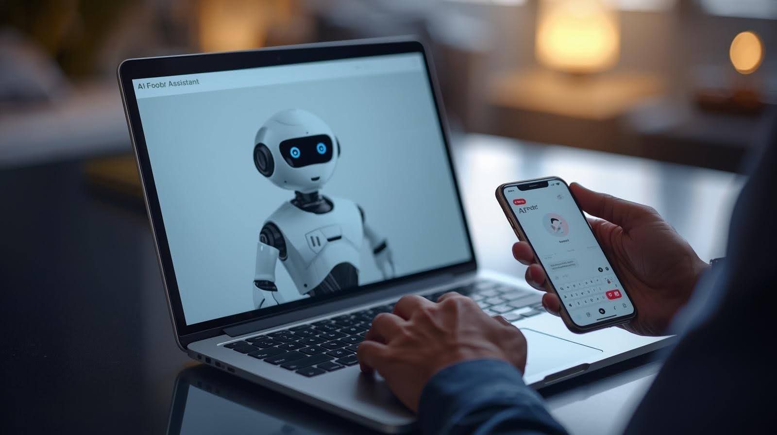 AI chatbot assisting a customer with real-time responses in a support chat