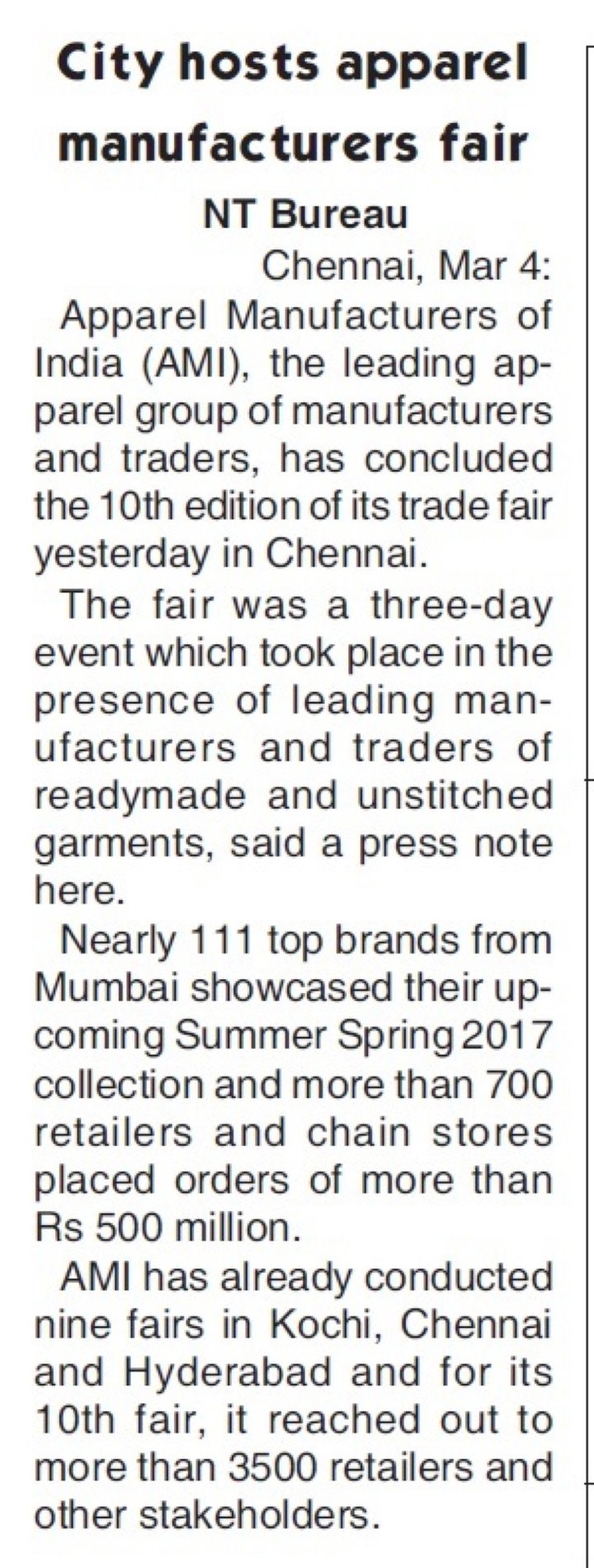 News Today press clipping