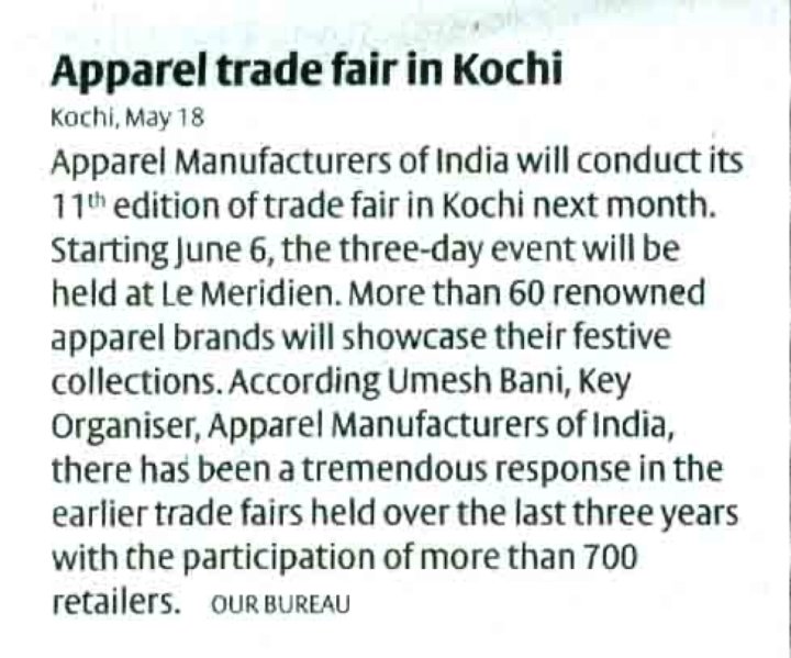 Hindu Business Line (pre-event) press clipping
