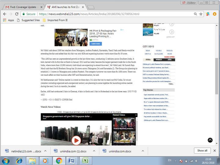 WebIndia123 press clipping