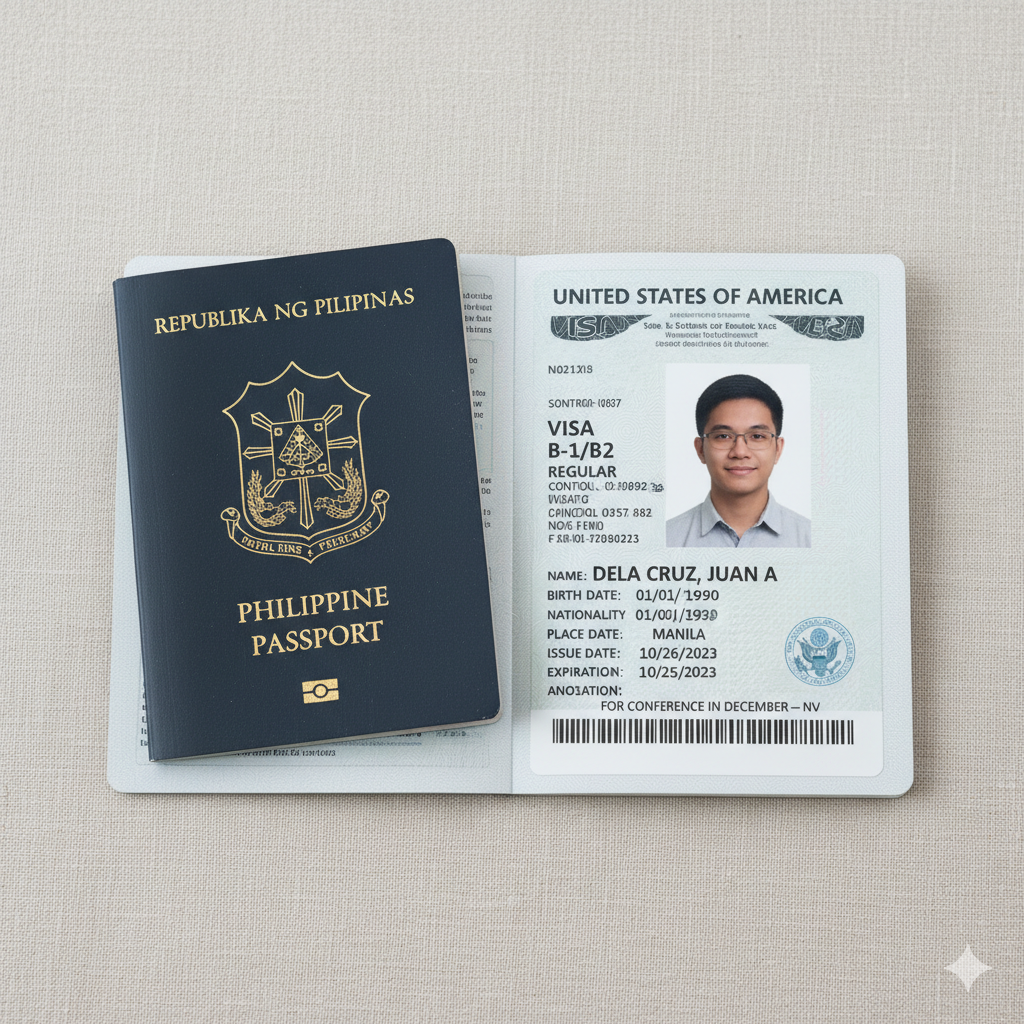 Gemini generated passport and US VISA